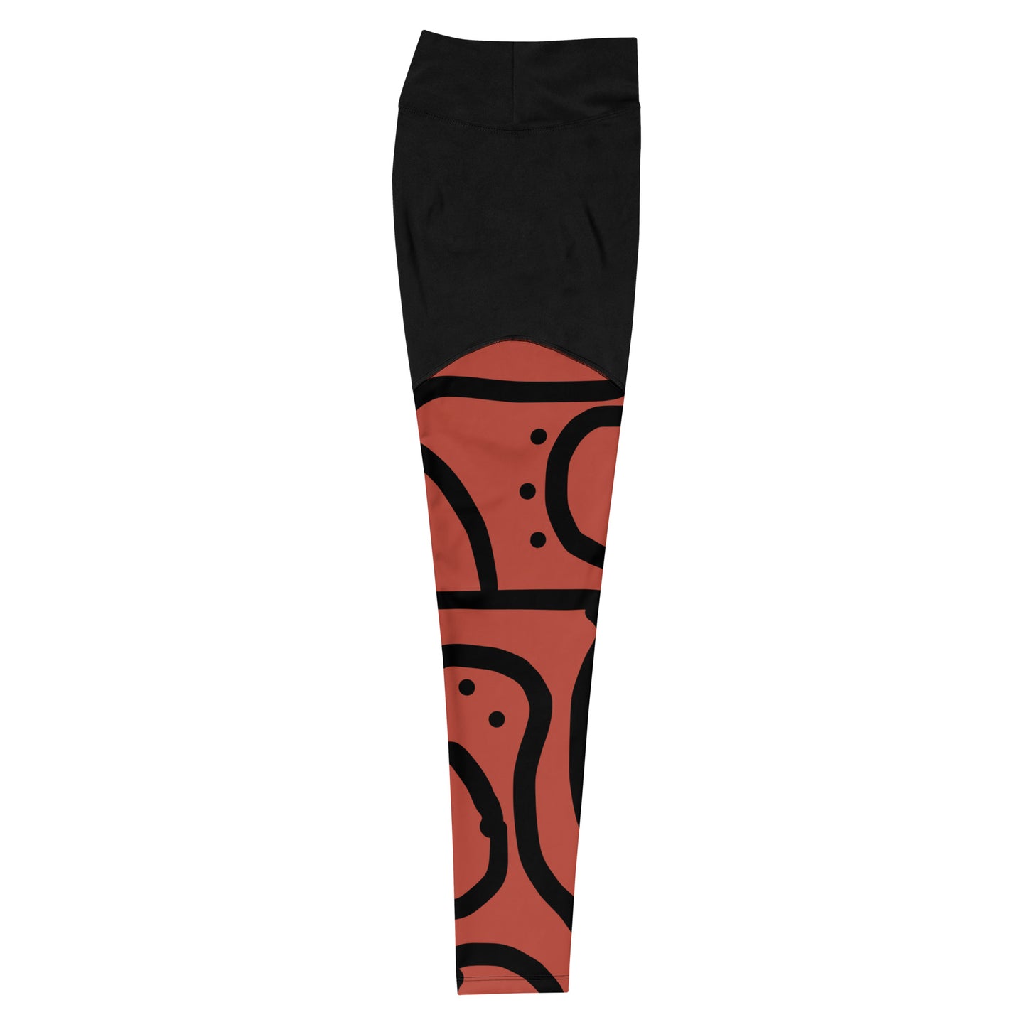 Bespoke Curvy Print - Pink -Sports Leggings