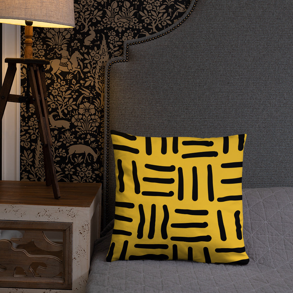 Bespoke Print - Yellow and Black - Basic Pillow