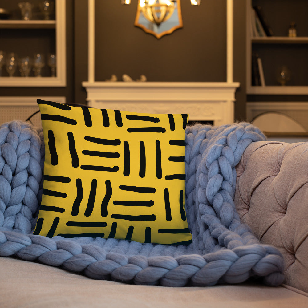 Bespoke Print - Yellow and Black - Basic Pillow