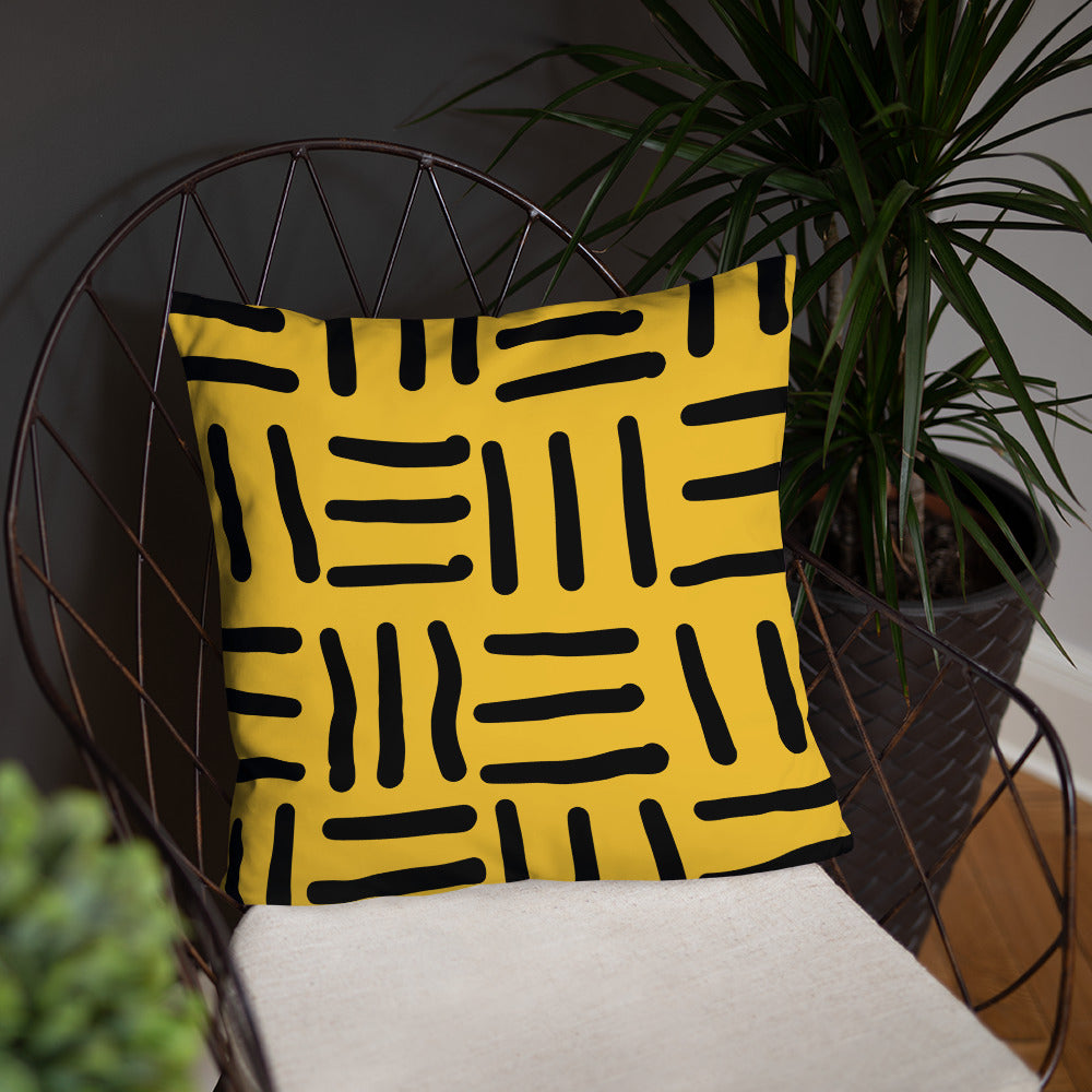 Bespoke Print - Yellow and Black - Basic Pillow