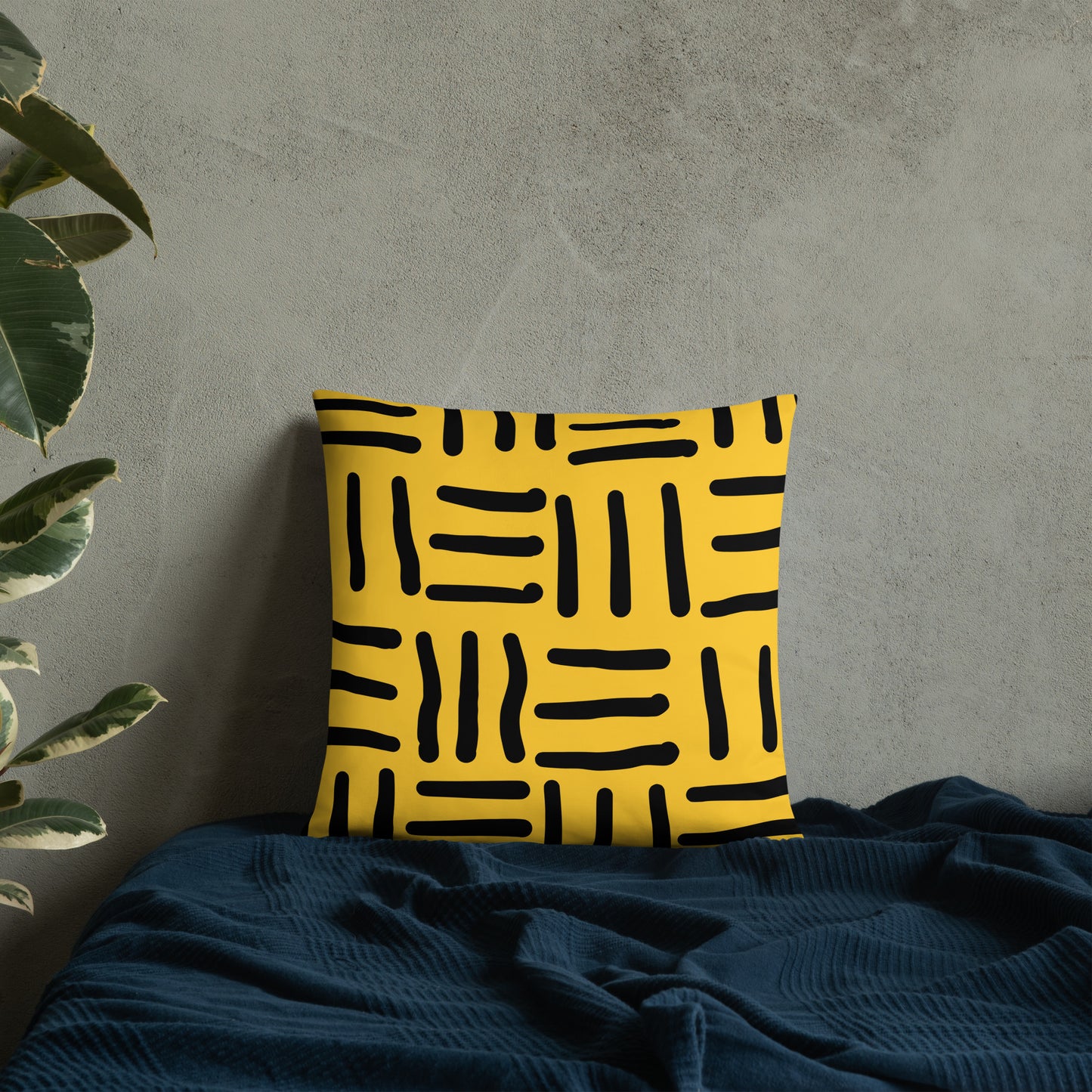 Bespoke Print - Yellow and Black - Basic Pillow