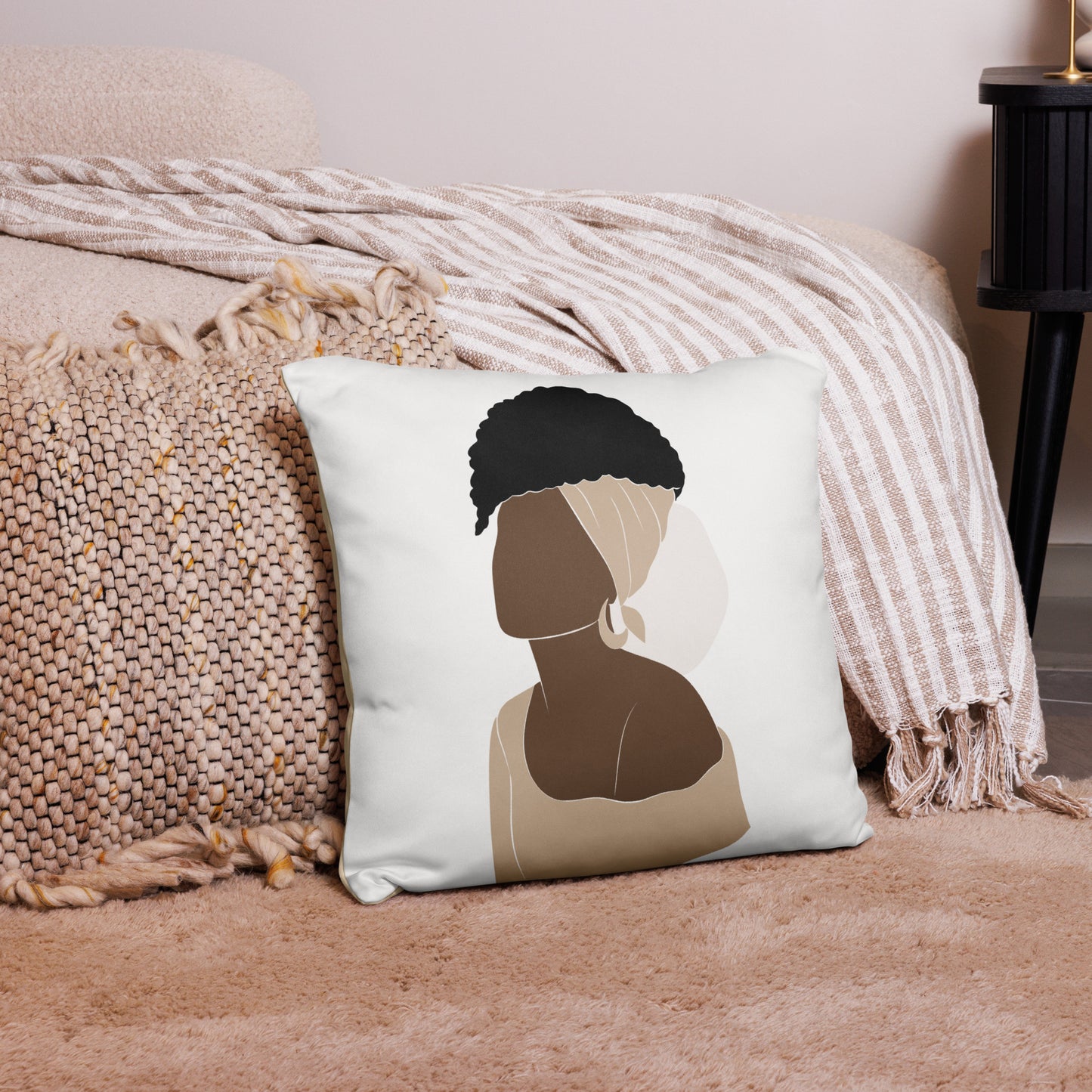 Bronze Lady - Beige Basic Pillow