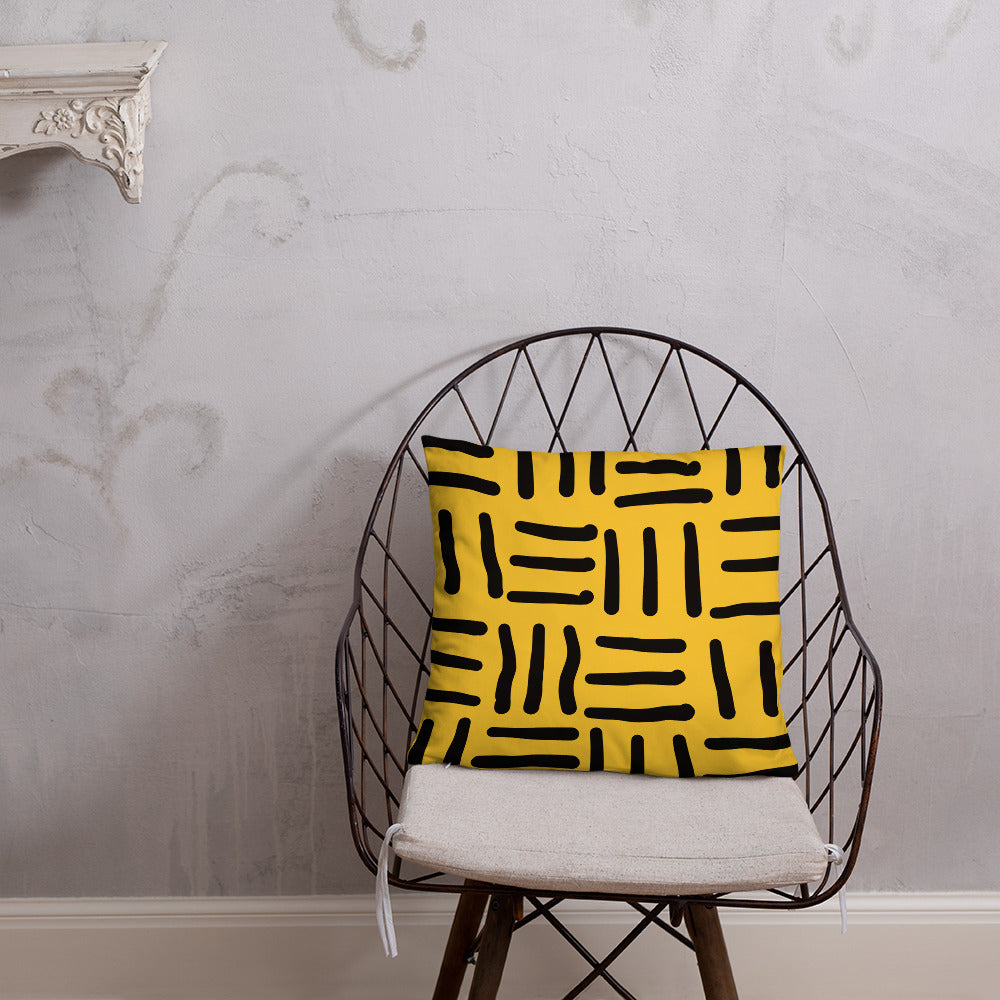 Bespoke Print - Yellow and Black - Basic Pillow