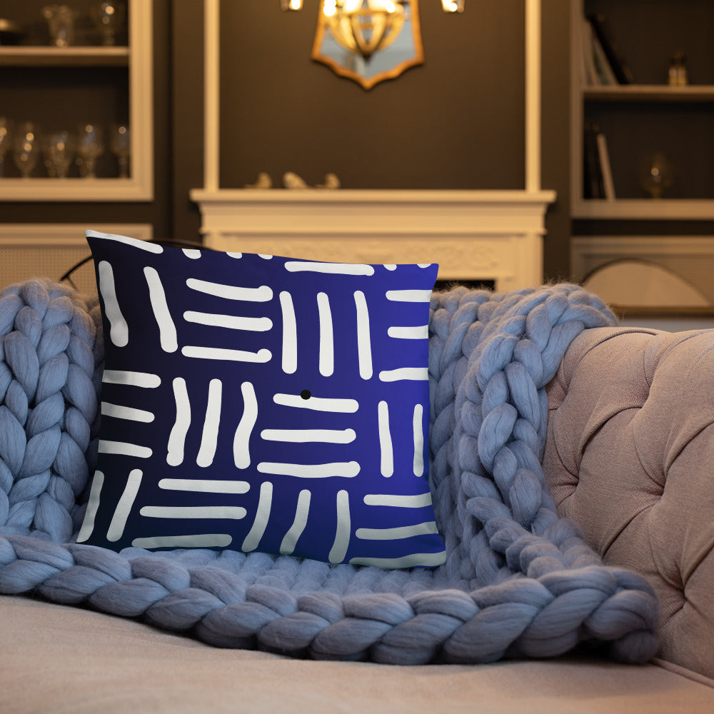 Bespoke Print II - Ombre Blue and White - Basic Pillow