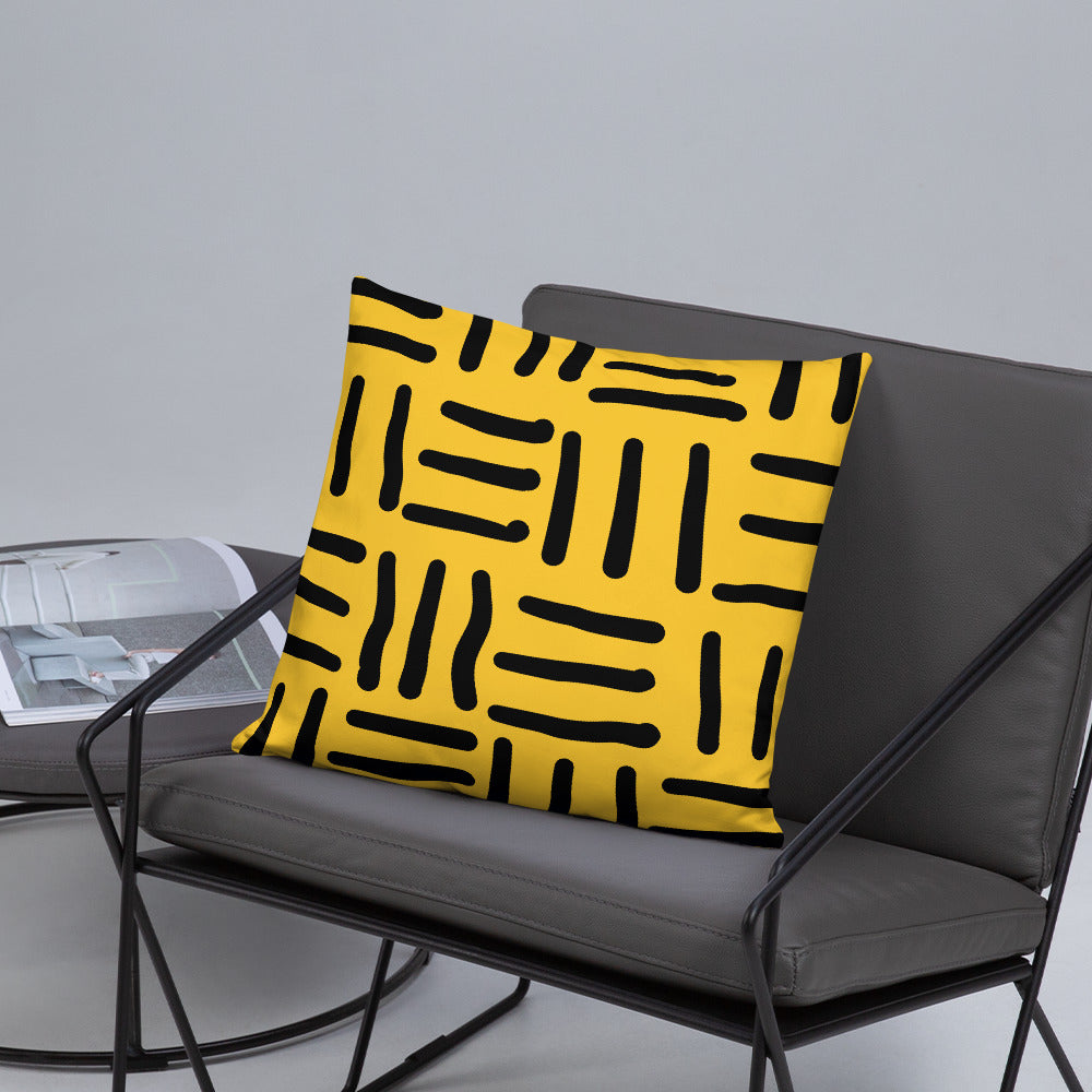 Bespoke Print - Yellow and Black - Basic Pillow