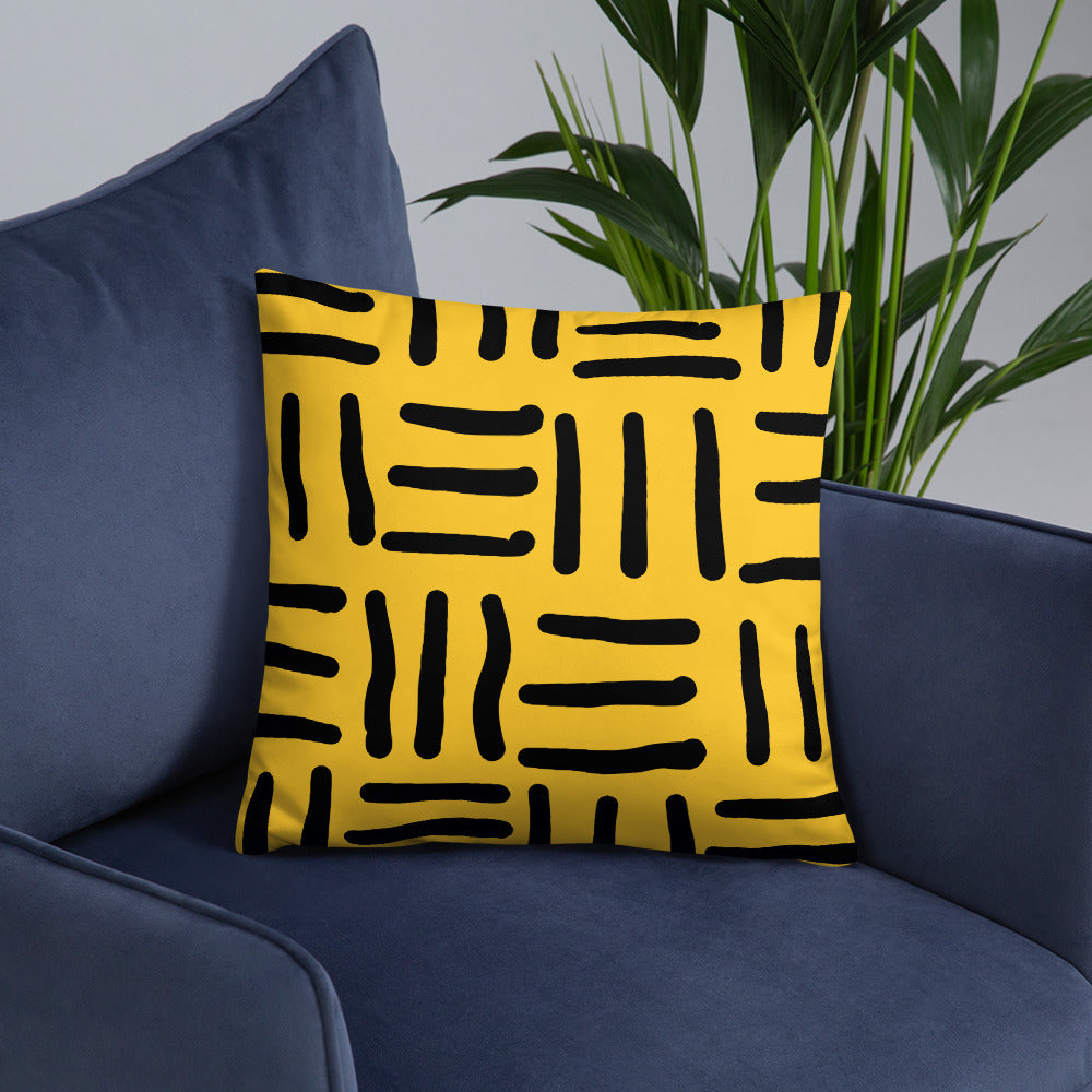 Bespoke Print - Yellow and Black - Basic Pillow