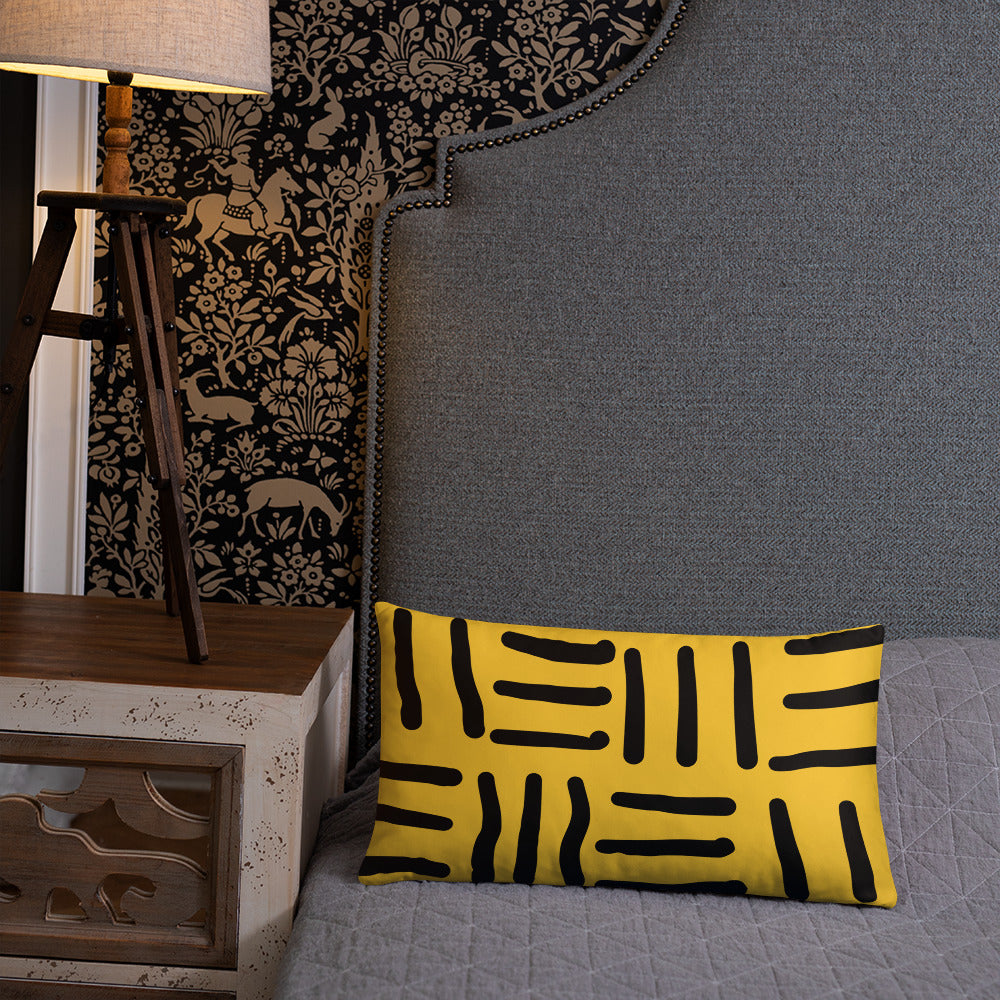 Bespoke Print - Yellow and Black - Basic Pillow