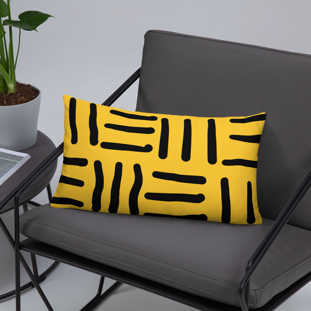 Bespoke Print - Yellow and Black - Basic Pillow