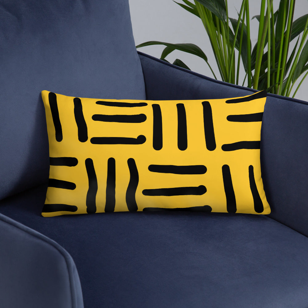 Bespoke Print - Yellow and Black - Basic Pillow