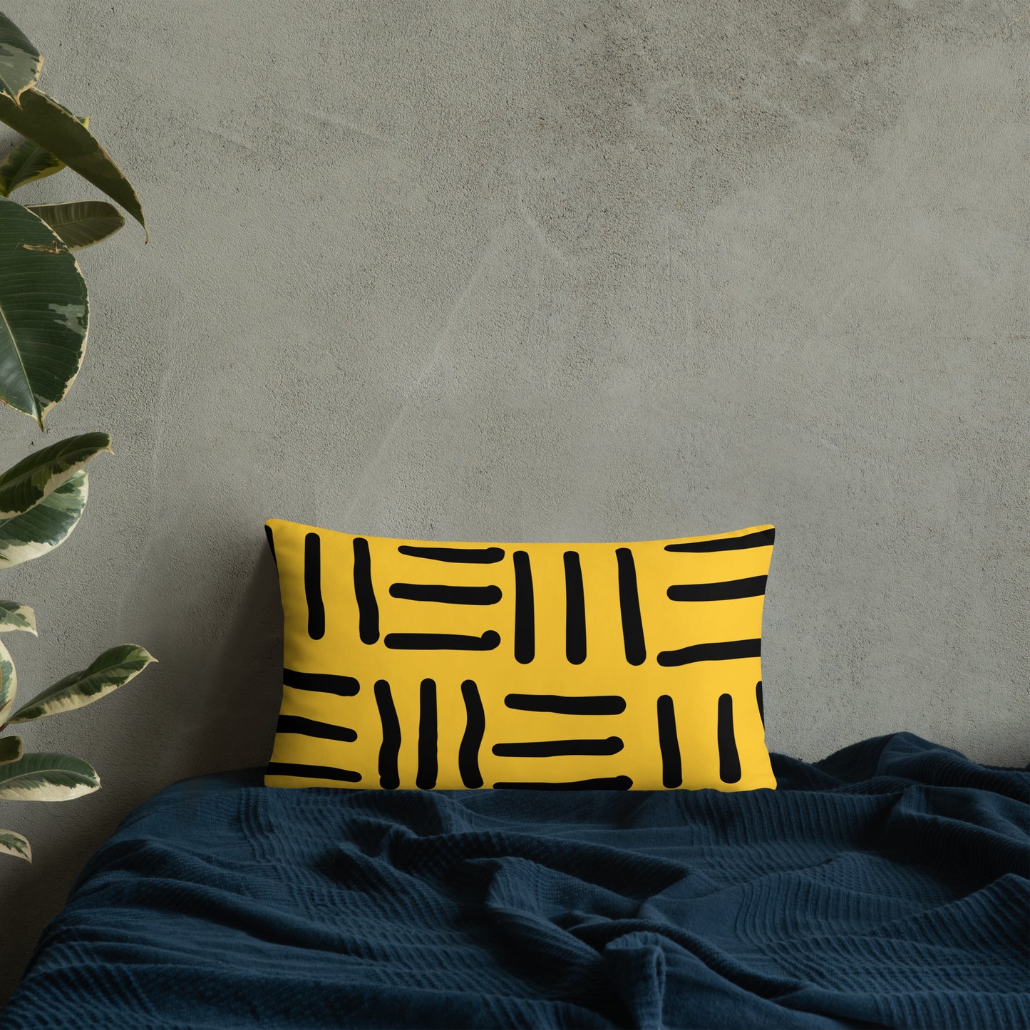 Bespoke Print - Yellow and Black - Basic Pillow