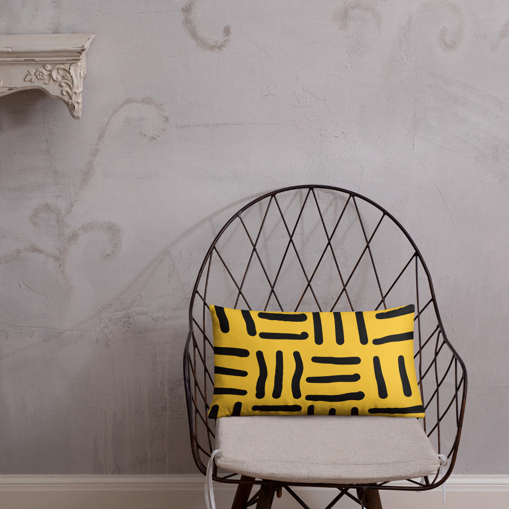 Bespoke Print - Yellow and Black - Basic Pillow