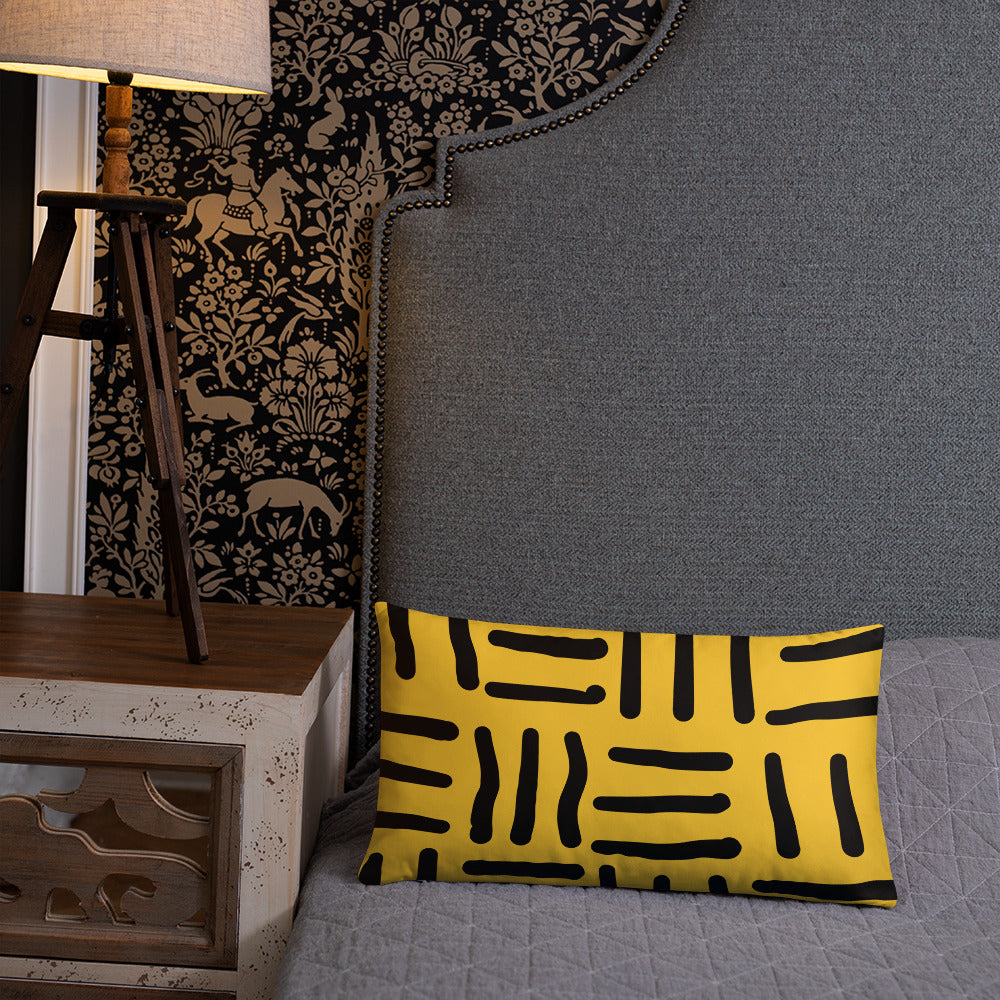 Bespoke Print - Yellow and Black - Basic Pillow