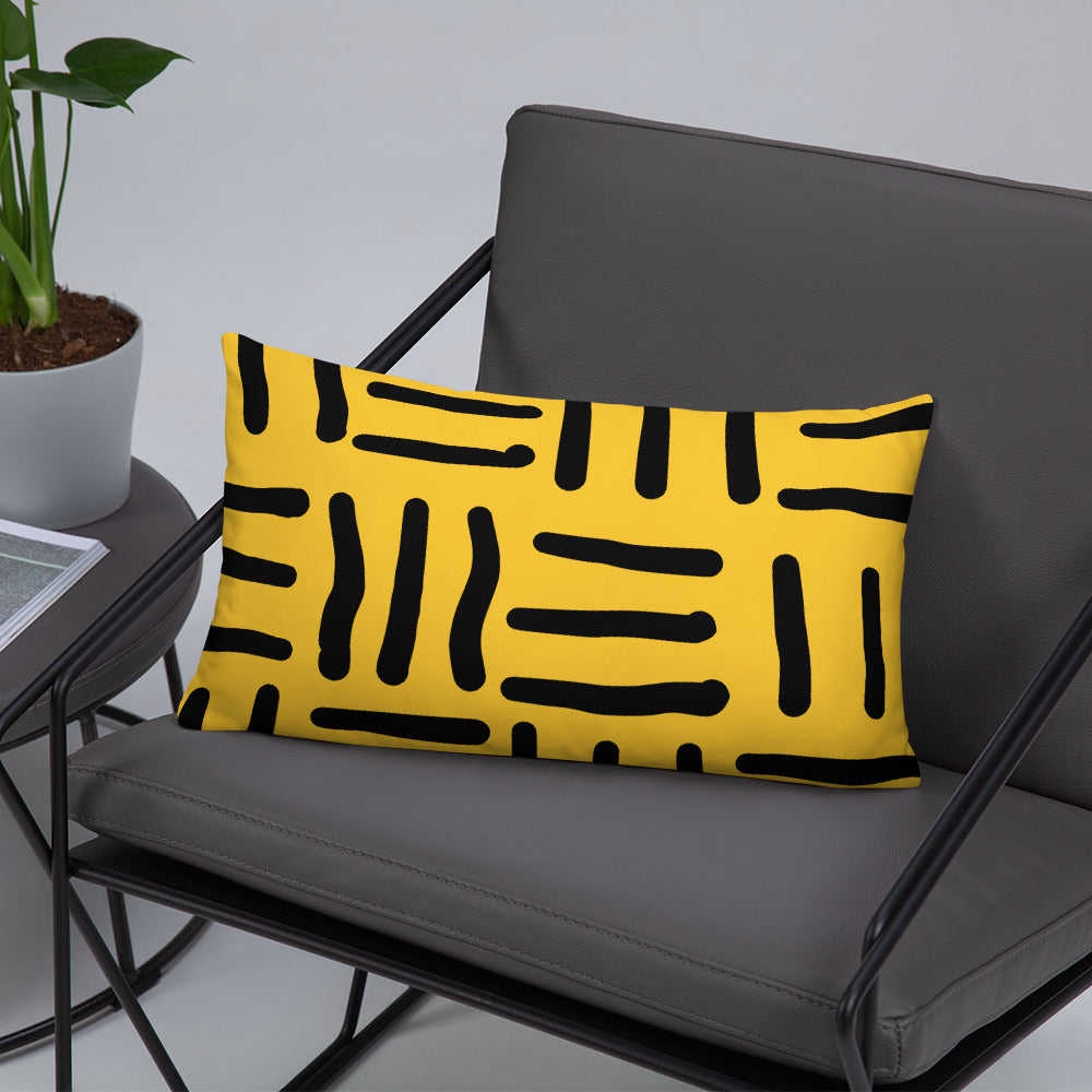 Bespoke Print - Yellow and Black - Basic Pillow