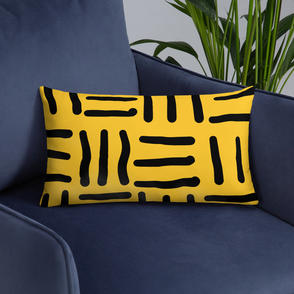 Bespoke Print - Yellow and Black - Basic Pillow