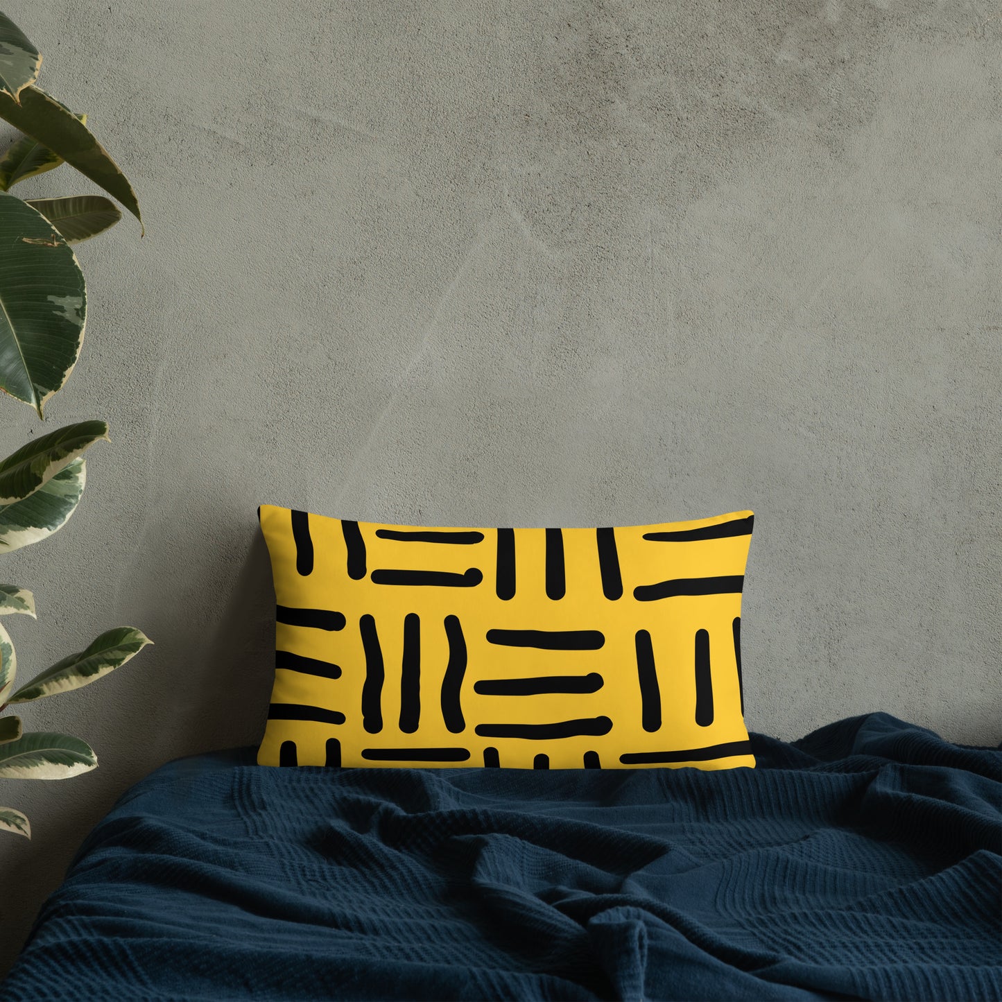 Bespoke Print - Yellow and Black - Basic Pillow