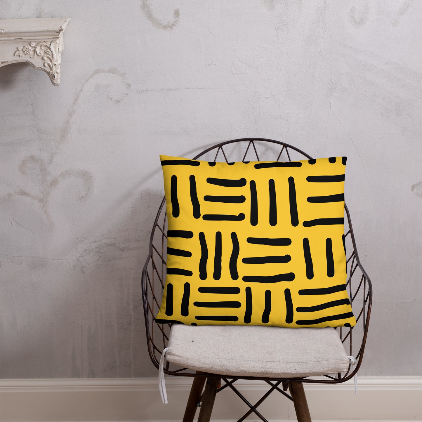 Bespoke Print - Yellow and Black - Basic Pillow