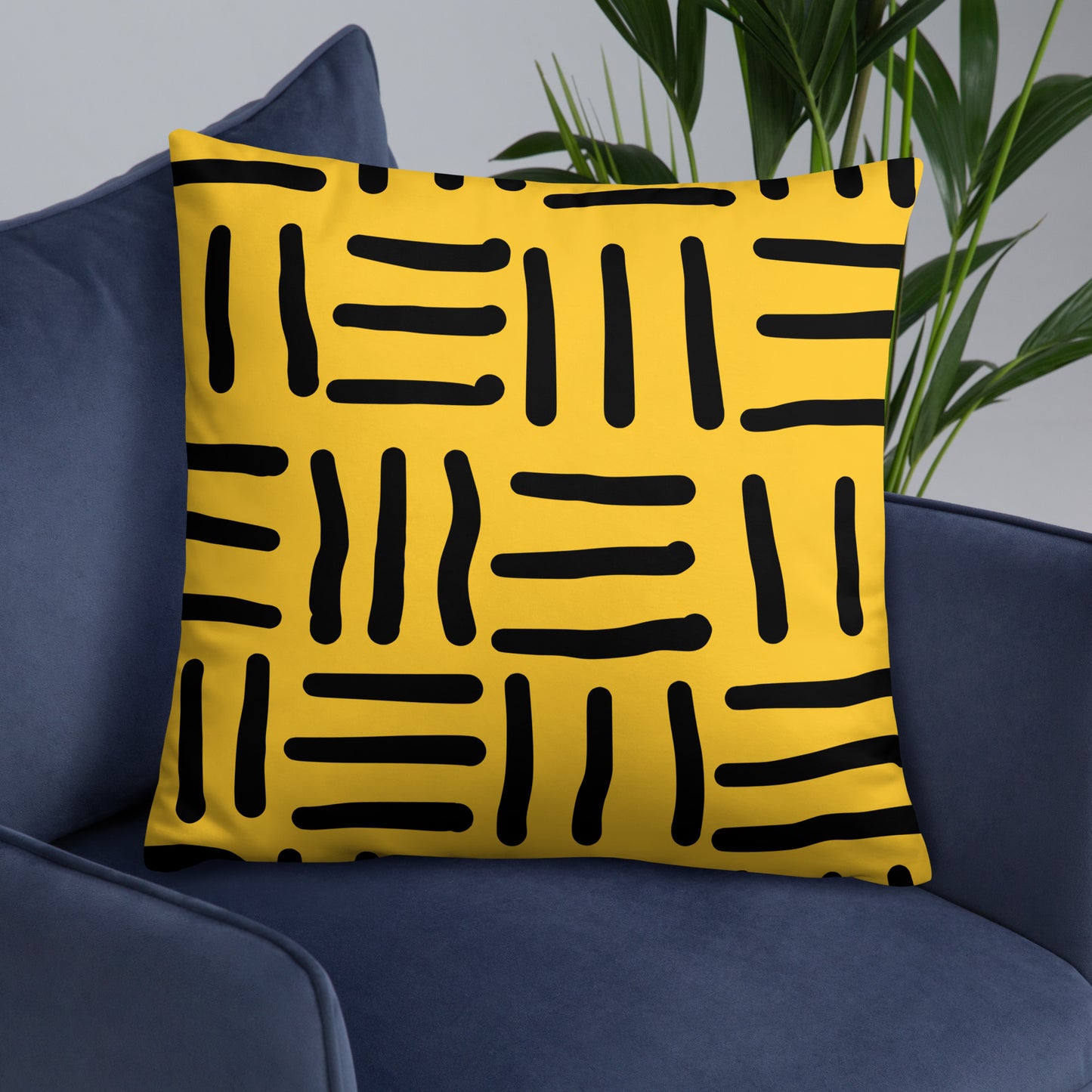 Bespoke Print - Yellow and Black - Basic Pillow