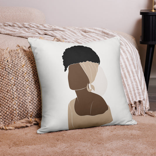 Bronze Lady - Beige Basic Pillow