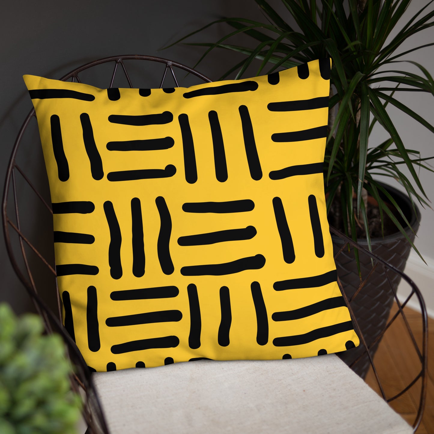 Bespoke Print - Yellow and Black - Basic Pillow