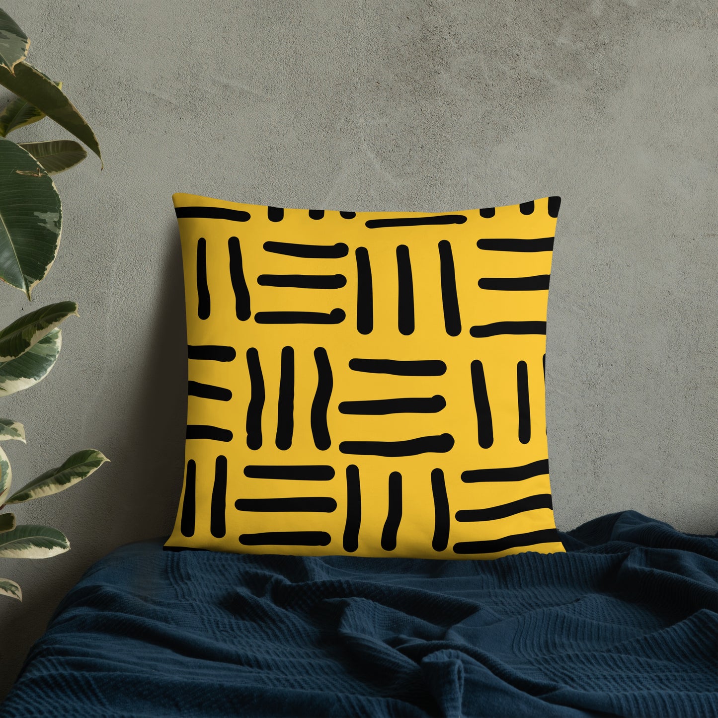 Bespoke Print - Yellow and Black - Basic Pillow