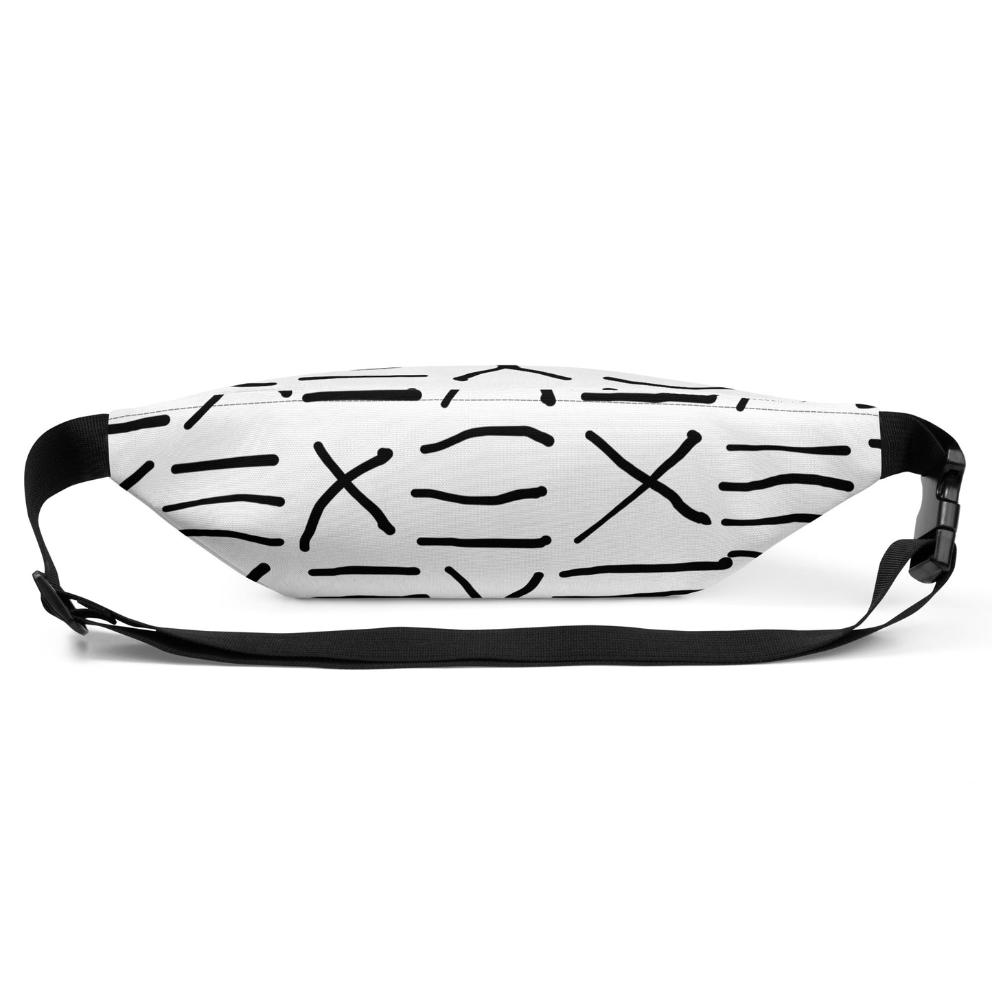 Mud Cloth Inspired Print  - White and Black - Fanny Pack