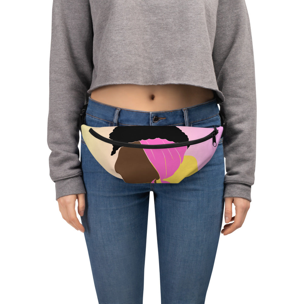 Bronze lady - Pink and Yellow Fanny Pack