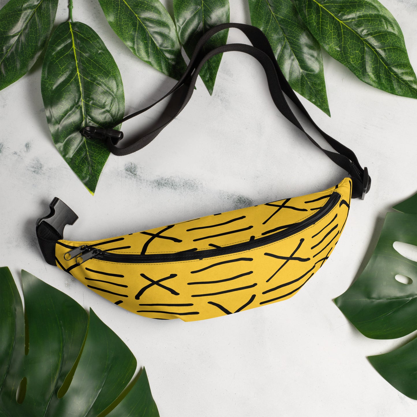 Mud Cloth Inspired - Yellow - Fanny Pack