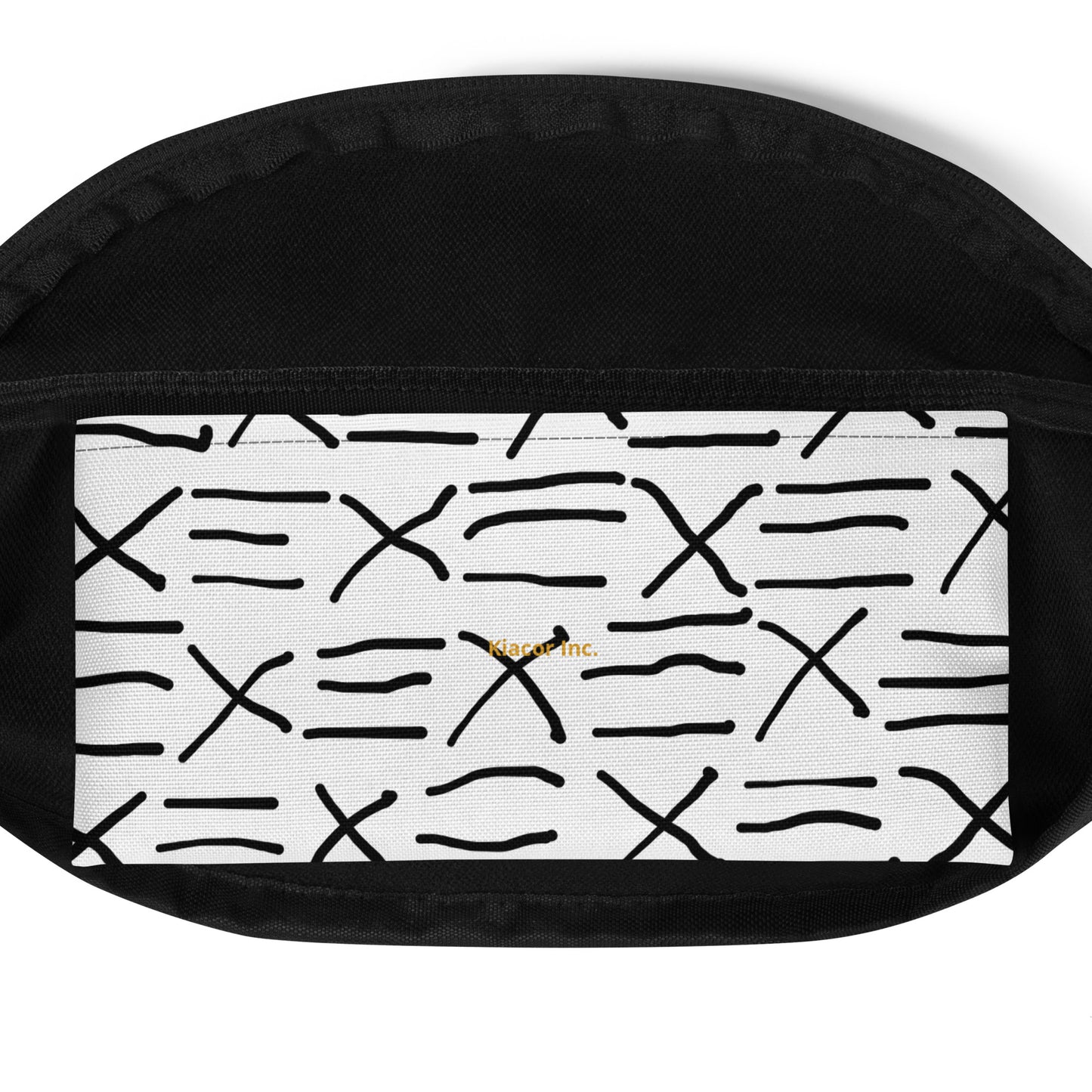 Mud Cloth Inspired Print  - White and Black - Fanny Pack