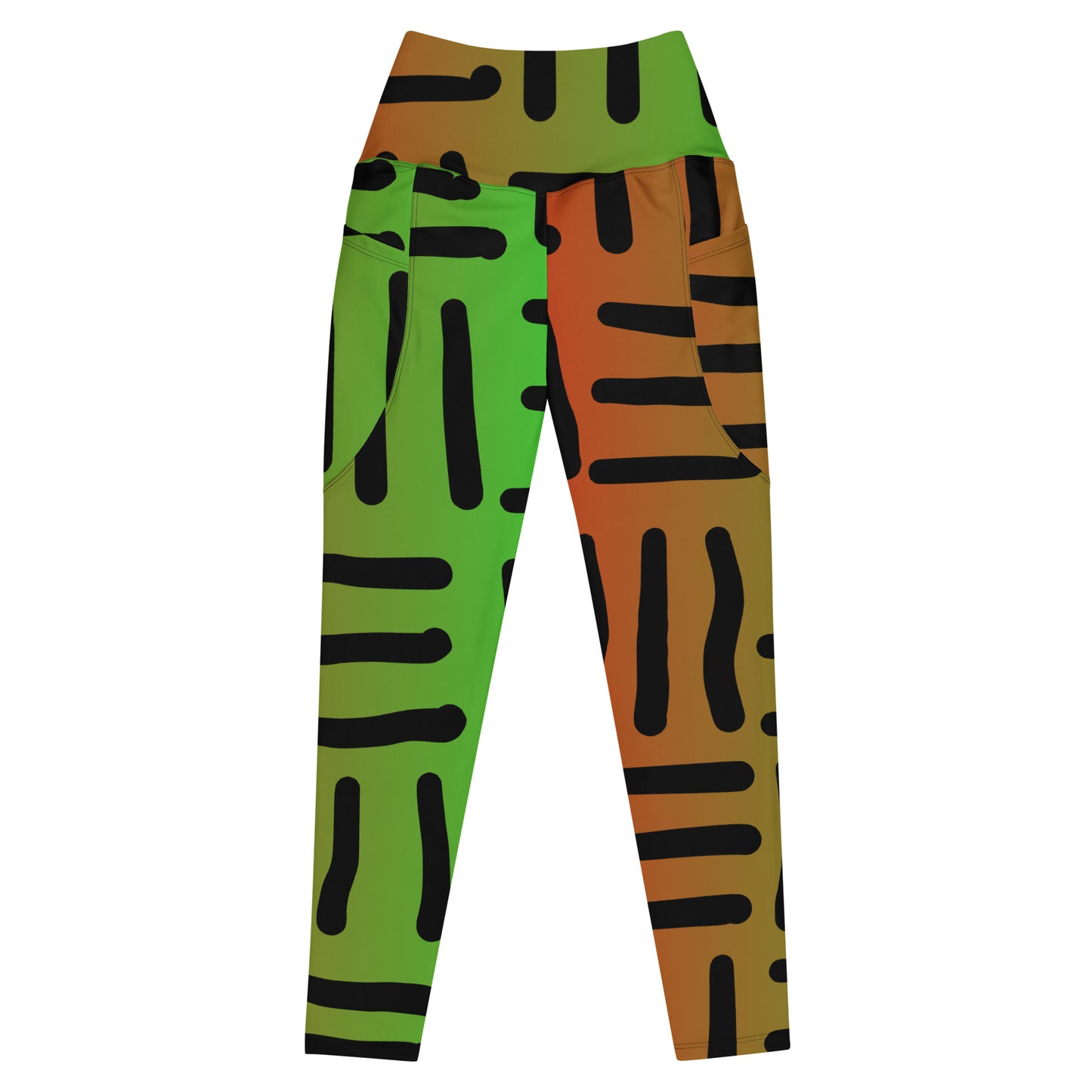 JUNETEENTH - Bespoke Print II -  Black, Red, Green - Leggings with pockets