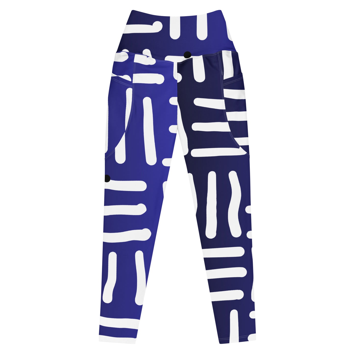 Bespoke Print II - Blue and White - Leggings with pockets