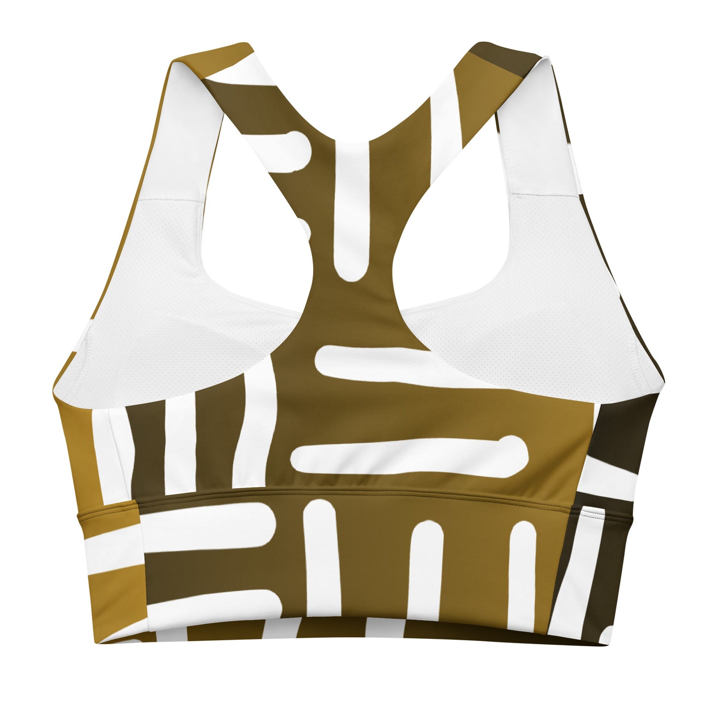 Bespoke Print - Bronze and Gold - Longline sports bra