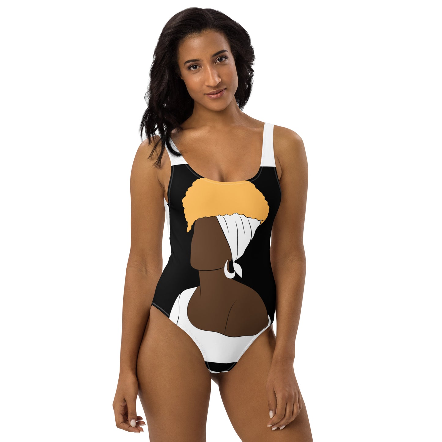 Bronze Lady - White - One-Piece Swimsuit