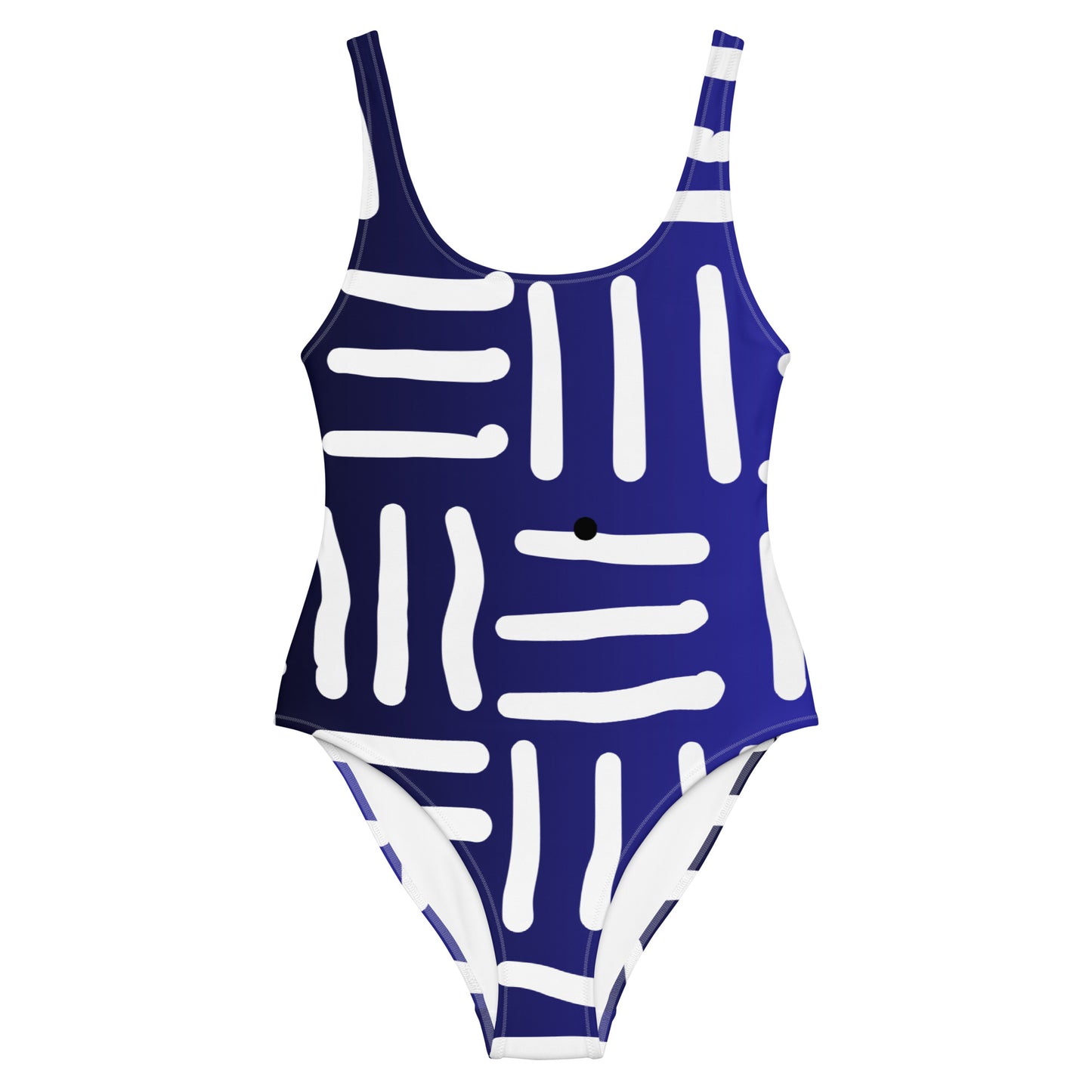 Bespoke Print II - Ombre Blue and White - One-Piece Swimsuit