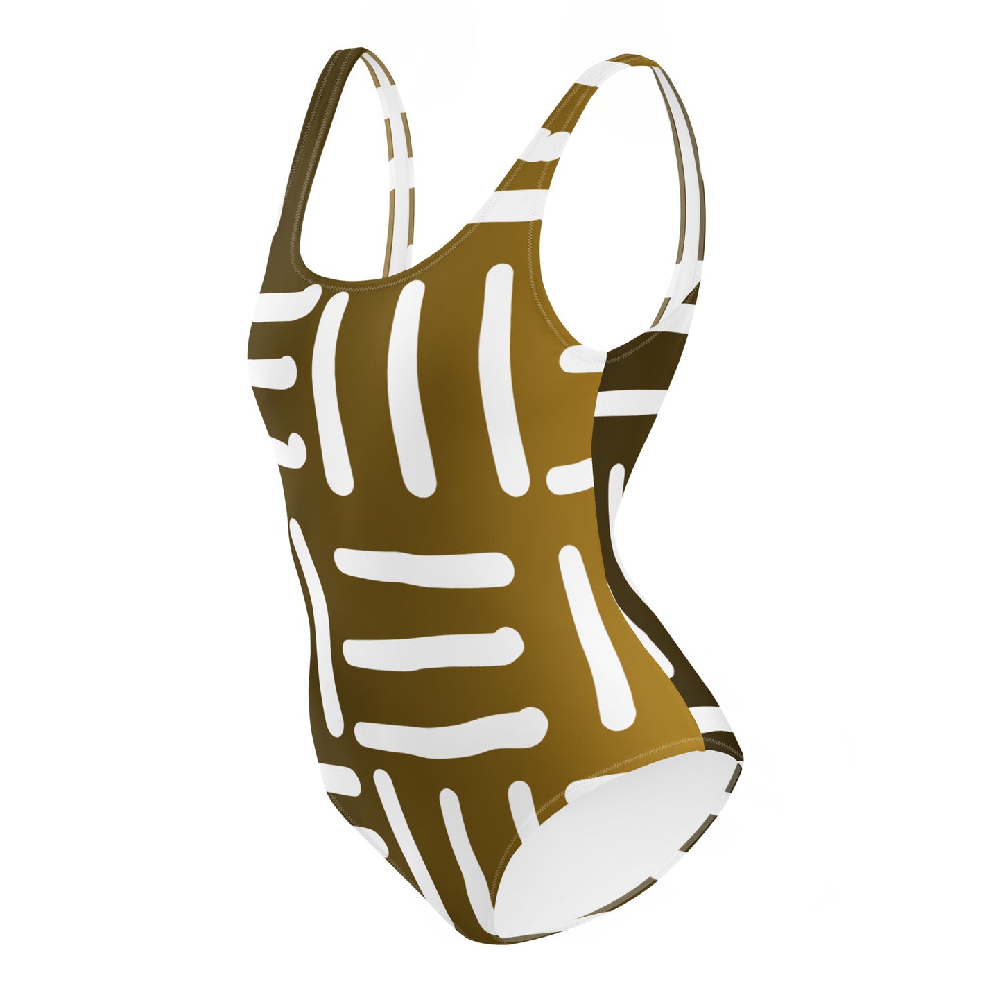 Bespoke Print II - Bronze and Gold - One-Piece Swimsuit