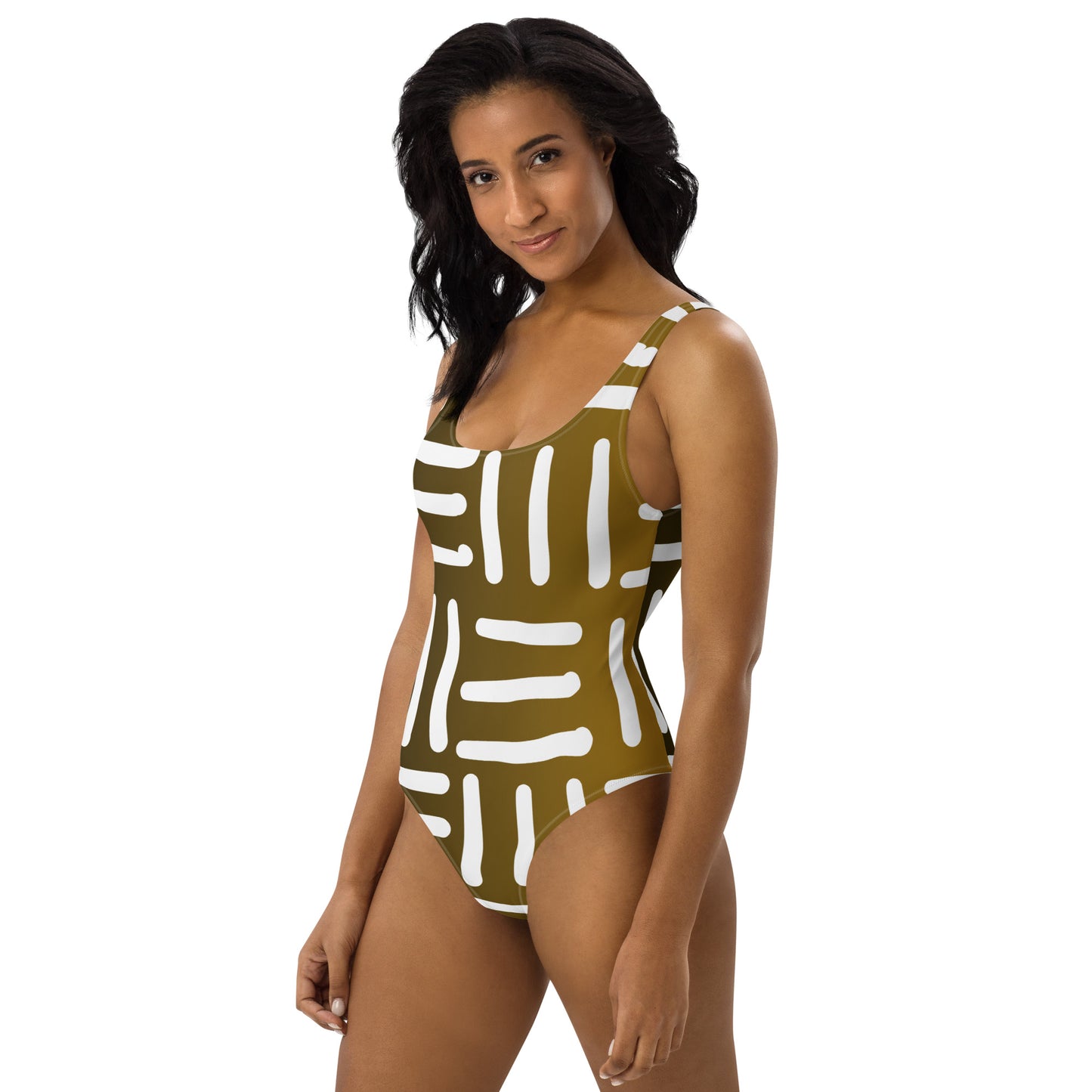 Bespoke Print II - Bronze and Gold - One-Piece Swimsuit