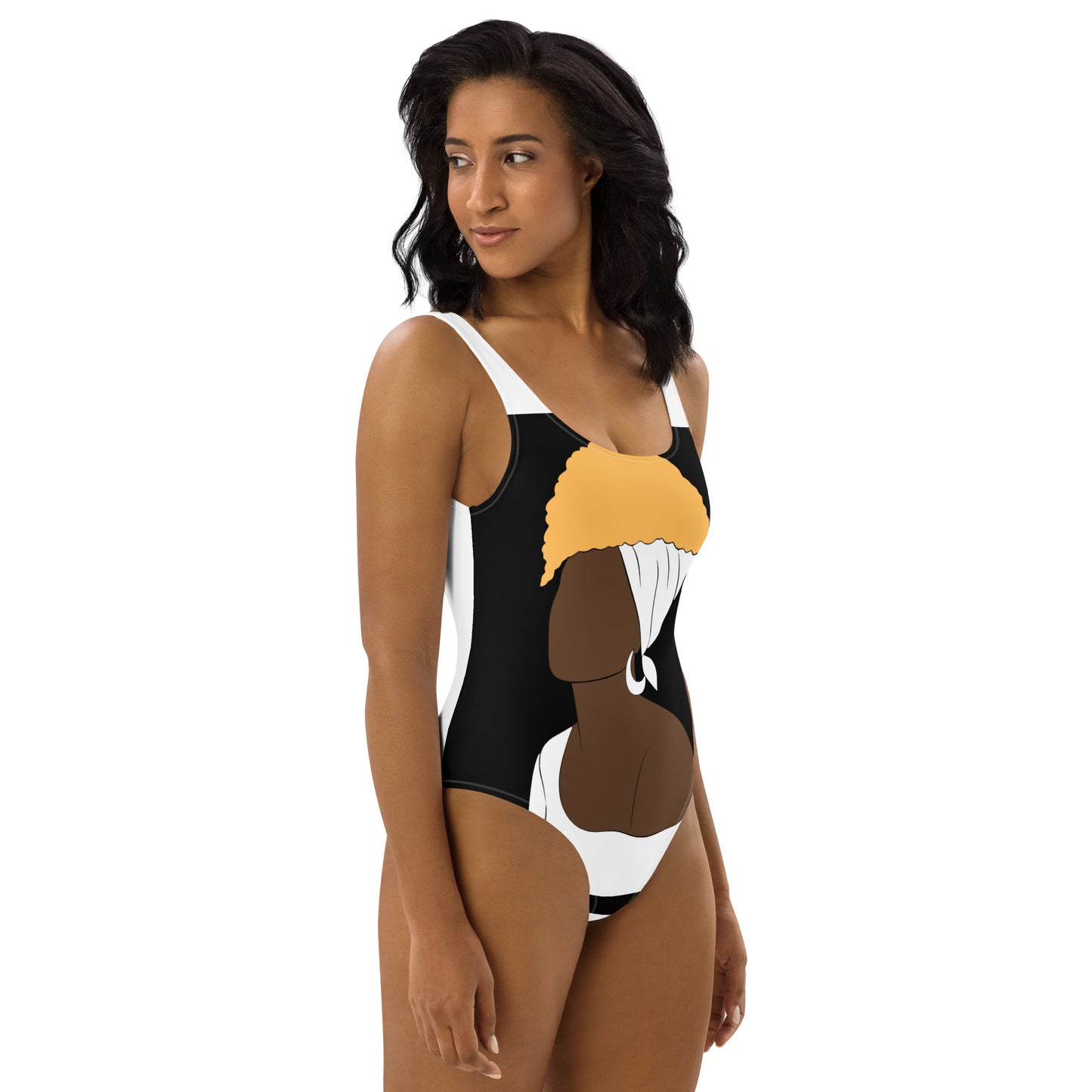 Bronze Lady - White - One-Piece Swimsuit