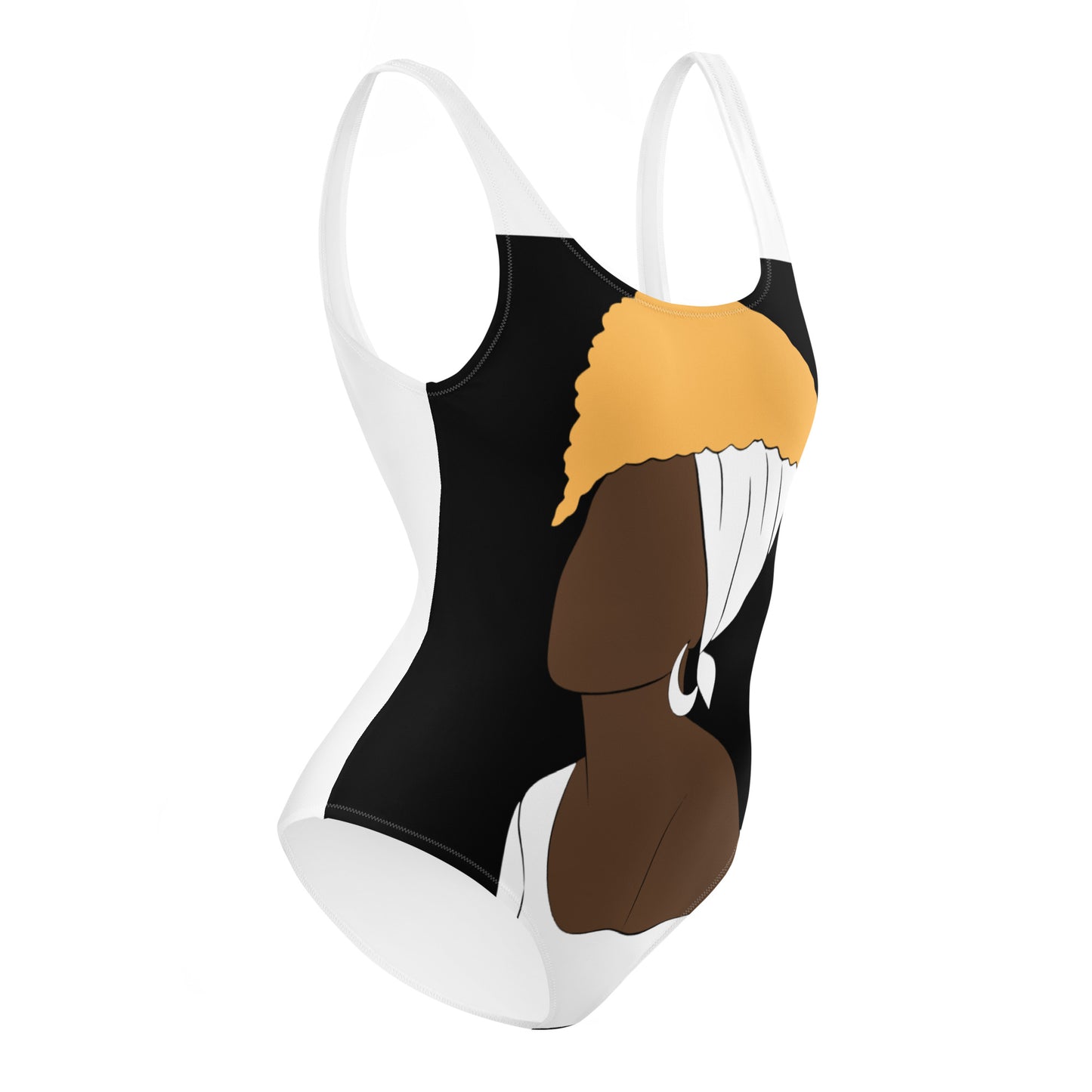 Bronze Lady - White - One-Piece Swimsuit