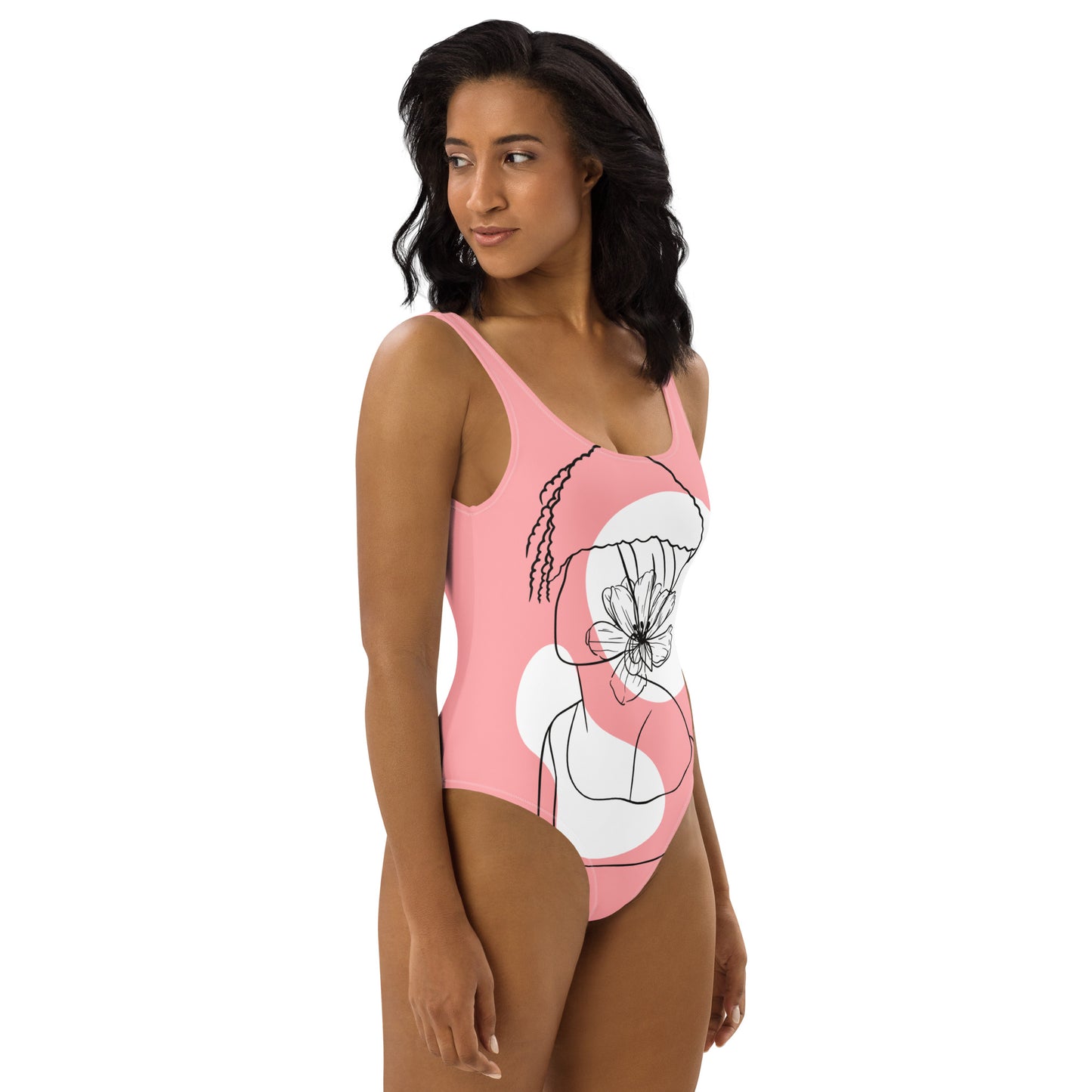 Mud Cloth Inspired Print - One-Piece Swimsuit