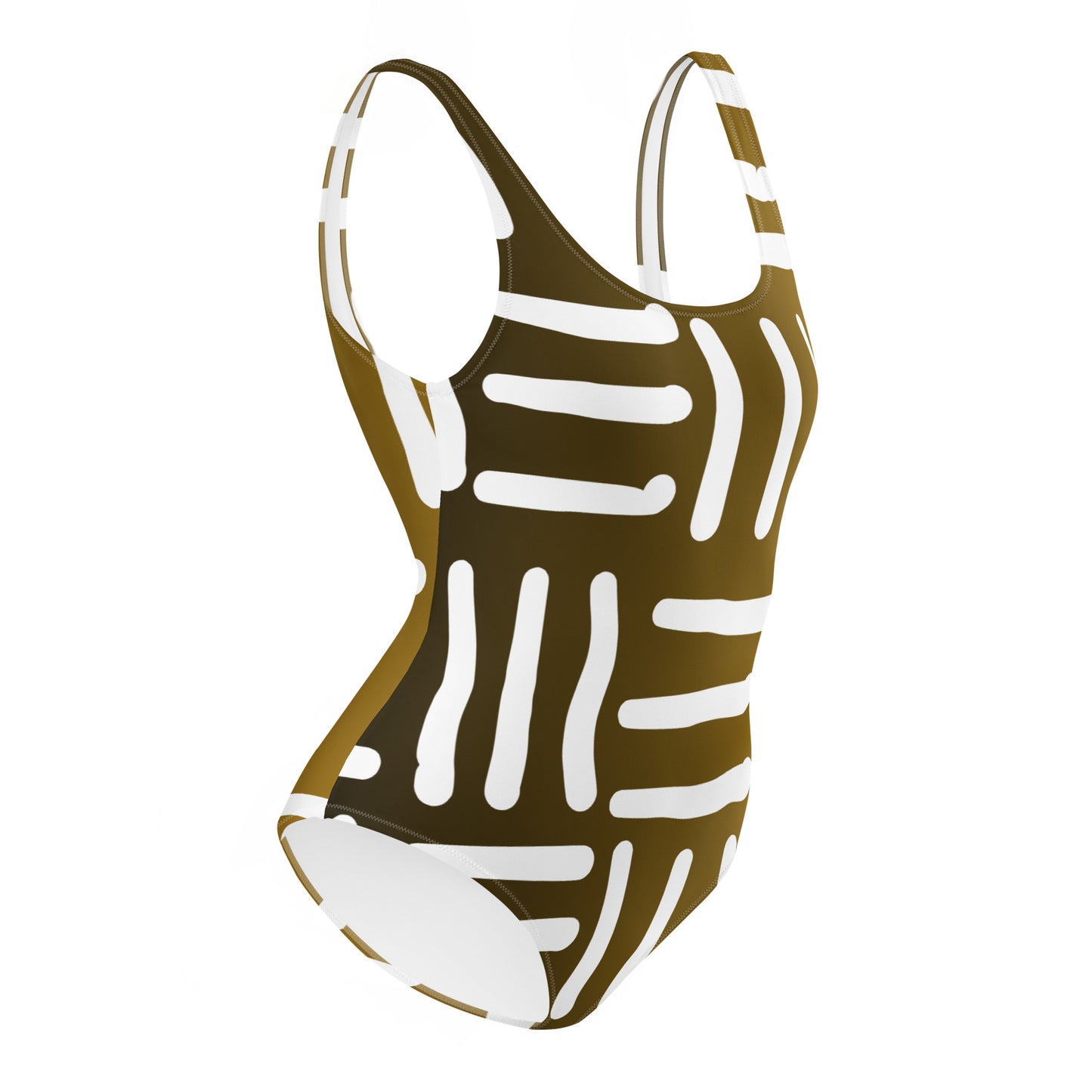 Bespoke Print II - Bronze and Gold - One-Piece Swimsuit