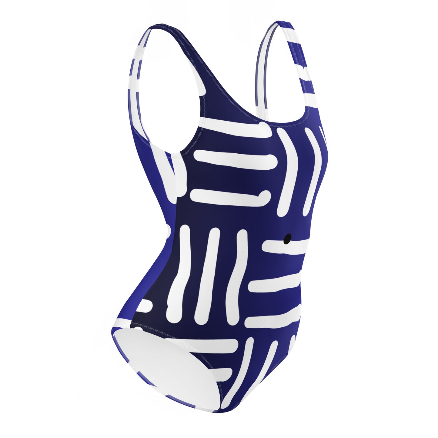 Bespoke Print II - Ombre Blue and White - One-Piece Swimsuit