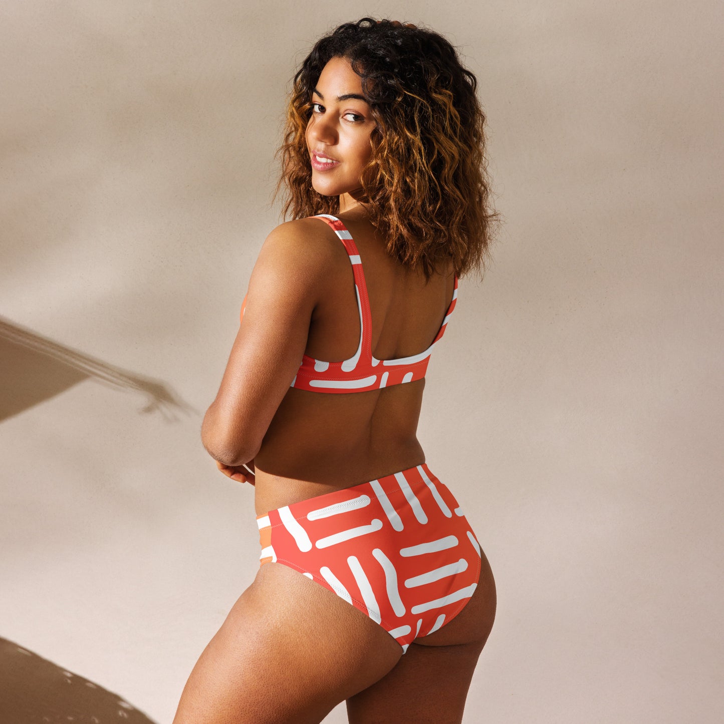 Bespoke Print II - Orangesicle - Recycled high-waisted bikini