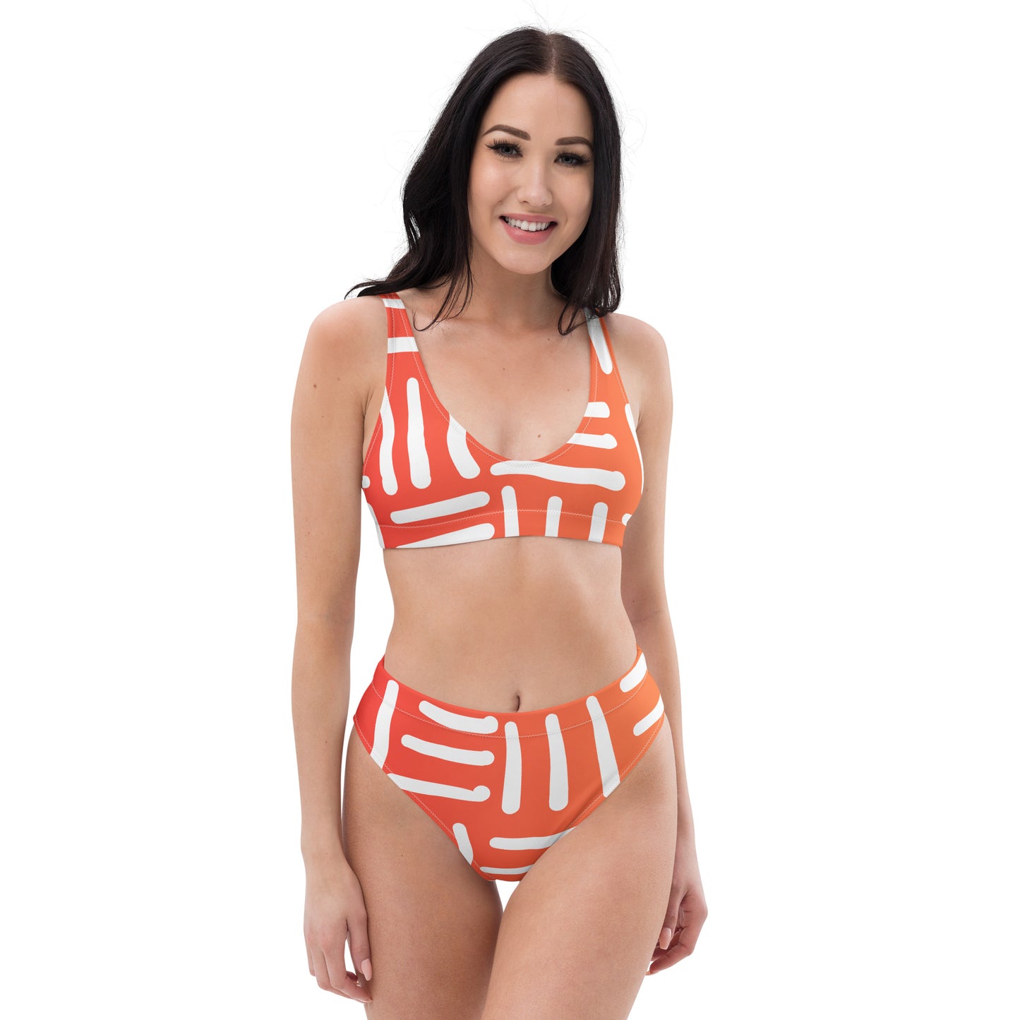 Bespoke Print II - Orangesicle - Recycled high-waisted bikini