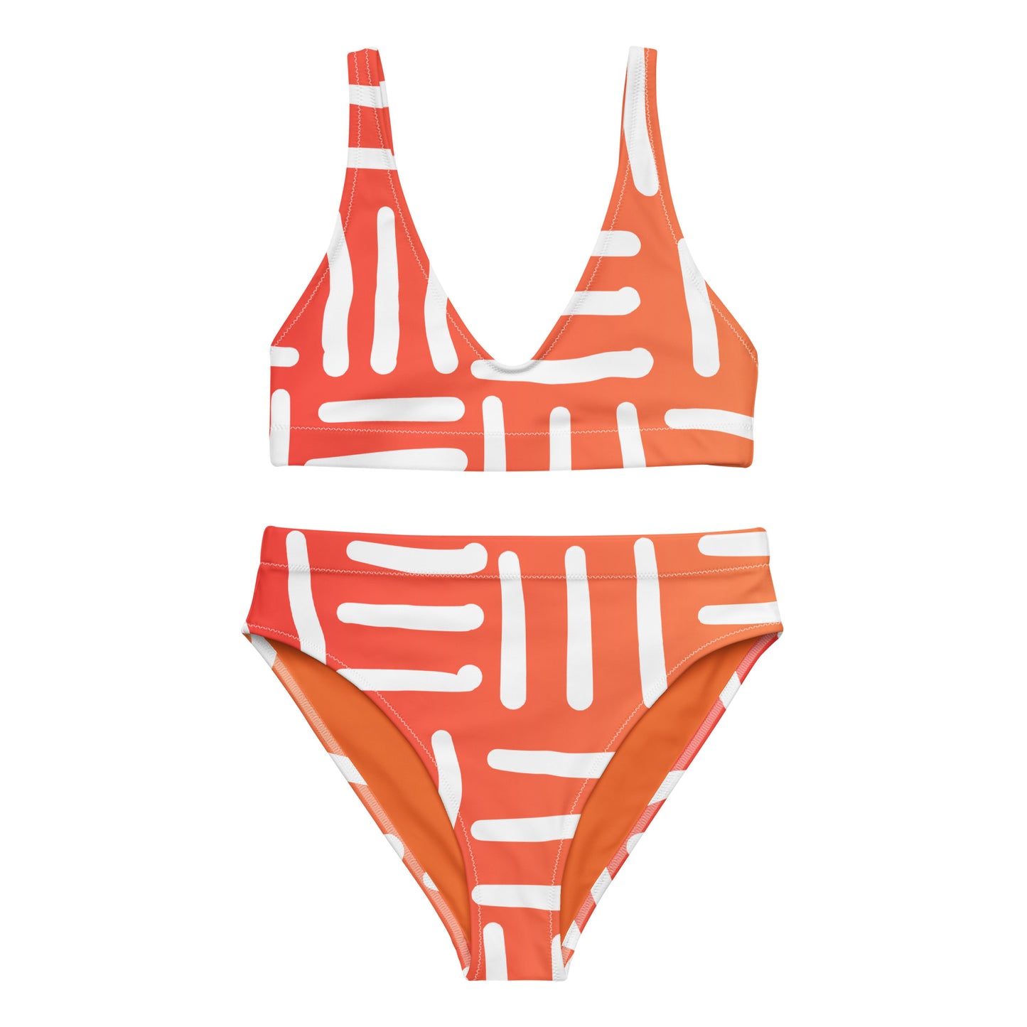 Bespoke Print II - Orangesicle - Recycled high-waisted bikini