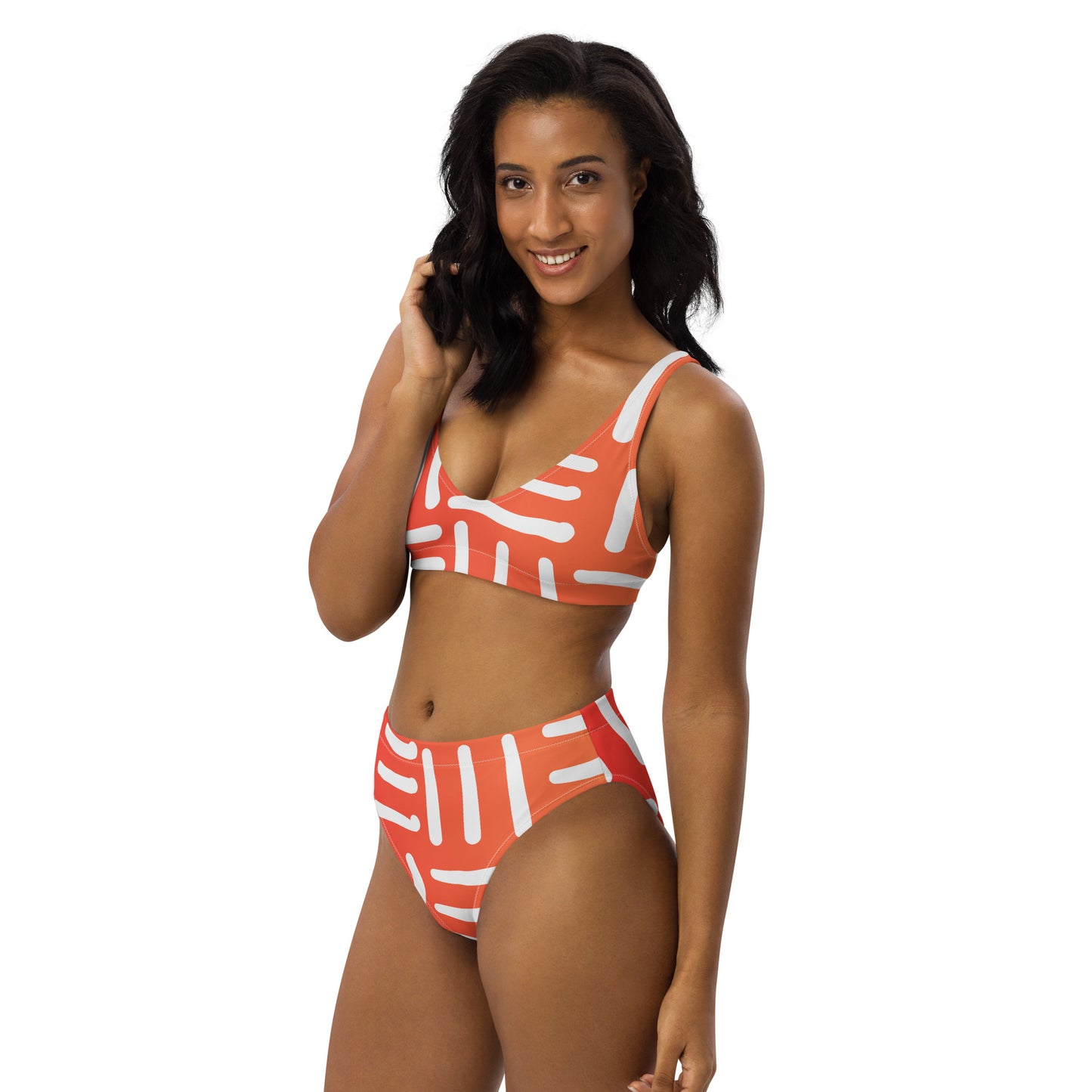 Bespoke Print II - Orangesicle - Recycled high-waisted bikini