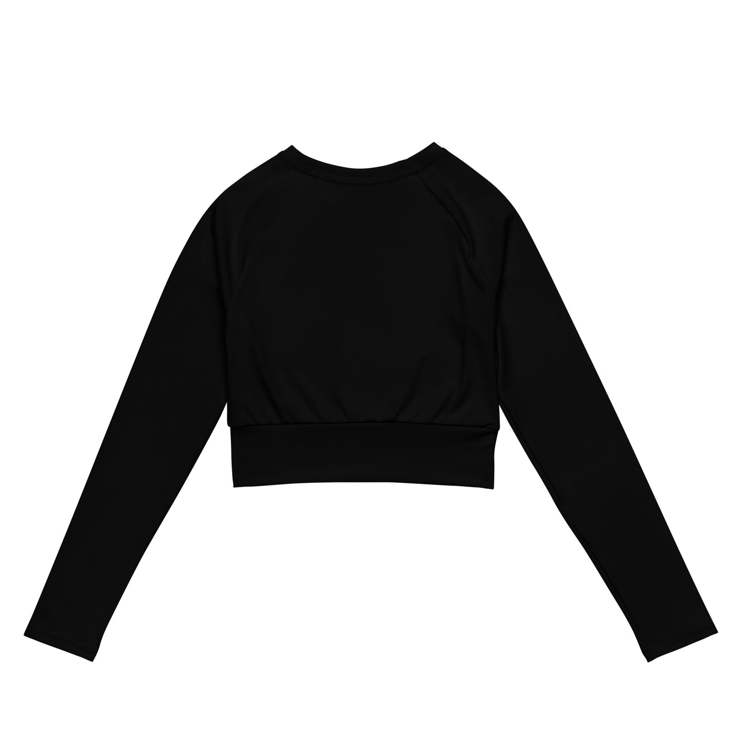 Bronze Lady - White / Black - Recycled long-sleeve crop top