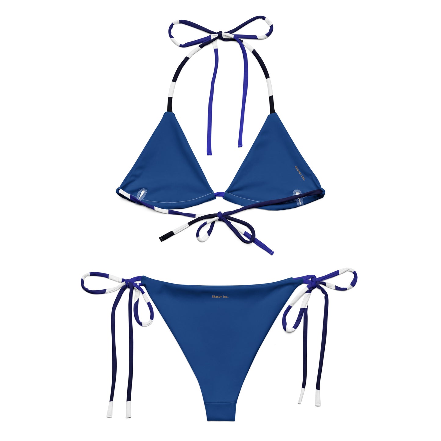 Bespoke Print II - Ombre Blue and White All-over print recycled string bikini