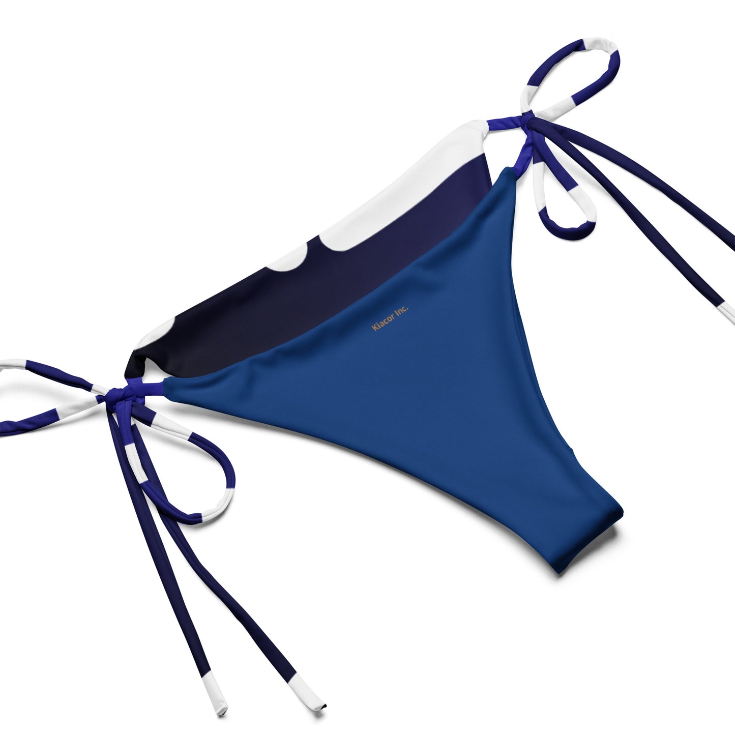 Bespoke Print II - Ombre Blue and White All-over print recycled string bikini