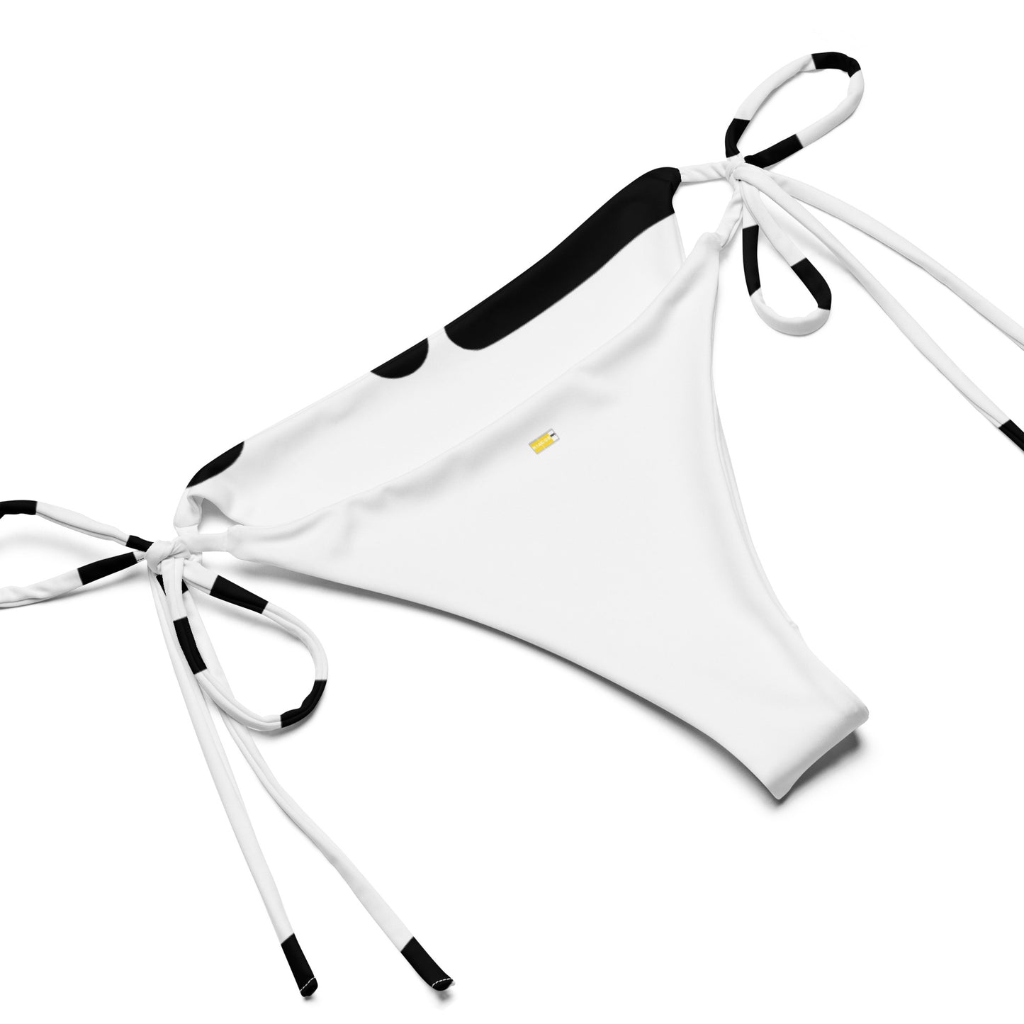 Bespoke Print II - White and Black - All-over print recycled string bikini