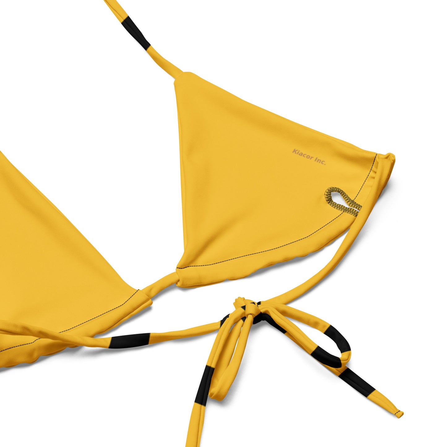 Bespoke Print II - Yellow and Black - All-over print recycled string bikini