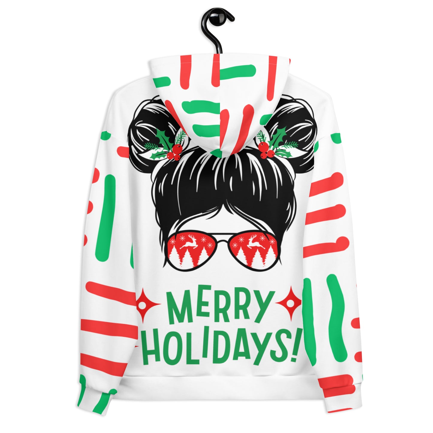 Merry Holidays - Red and Green Unisex Hoodie